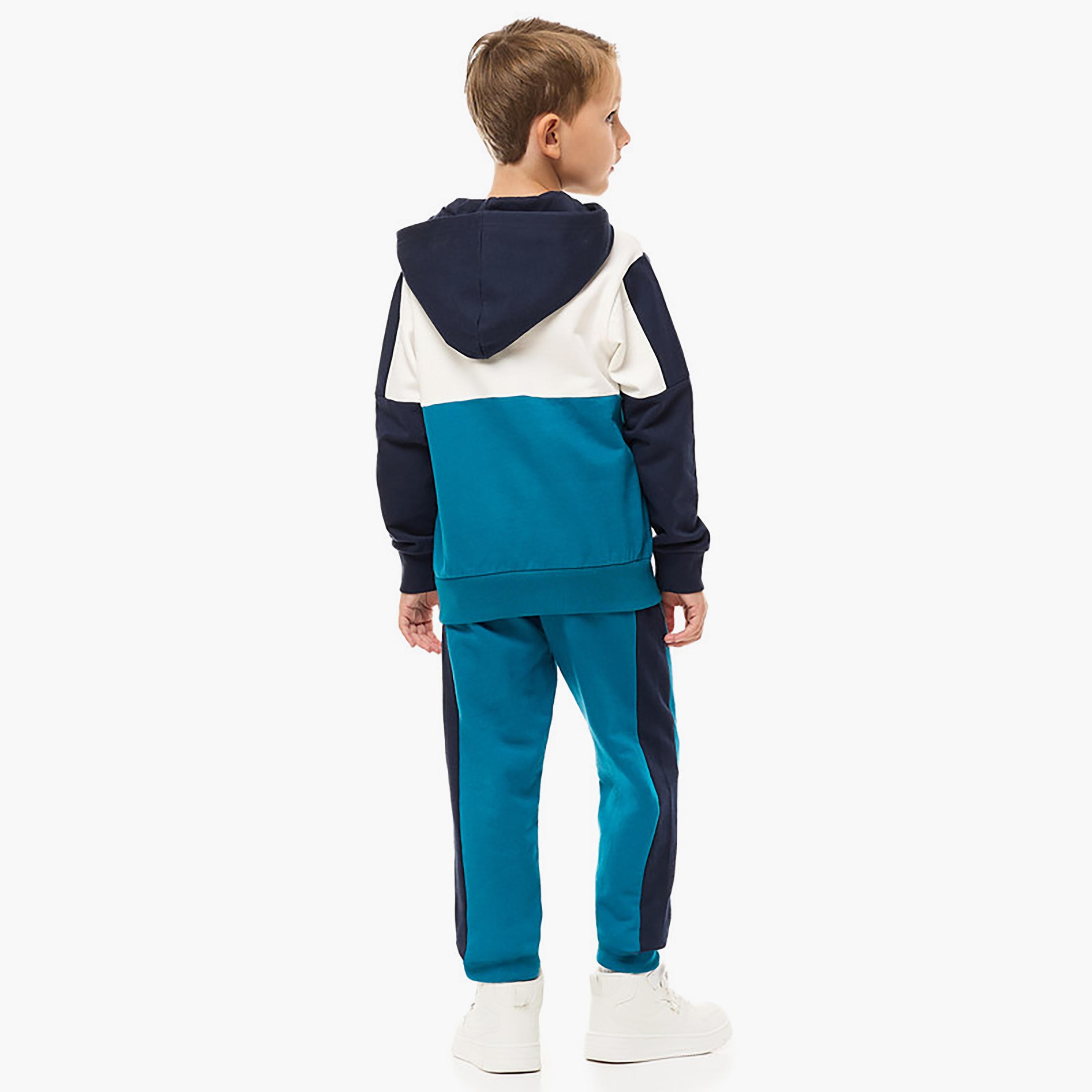 Victor and Jane 2-Piece Printed Long Sleeves Hoodie with Joggers-boys-clothing-setsandcoords-image-4