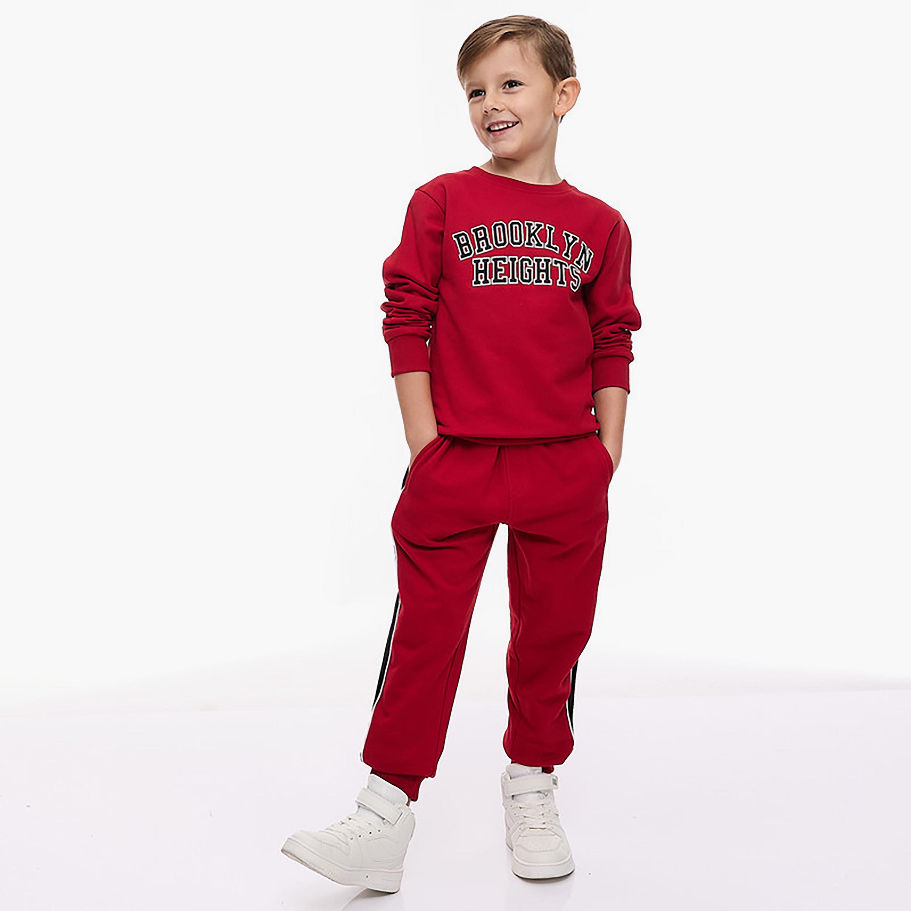 Victor and Jane 2-Piece Printed Long Sleeves Sweatshirt with Joggers-boys-clothing-setsandcoords-image-1