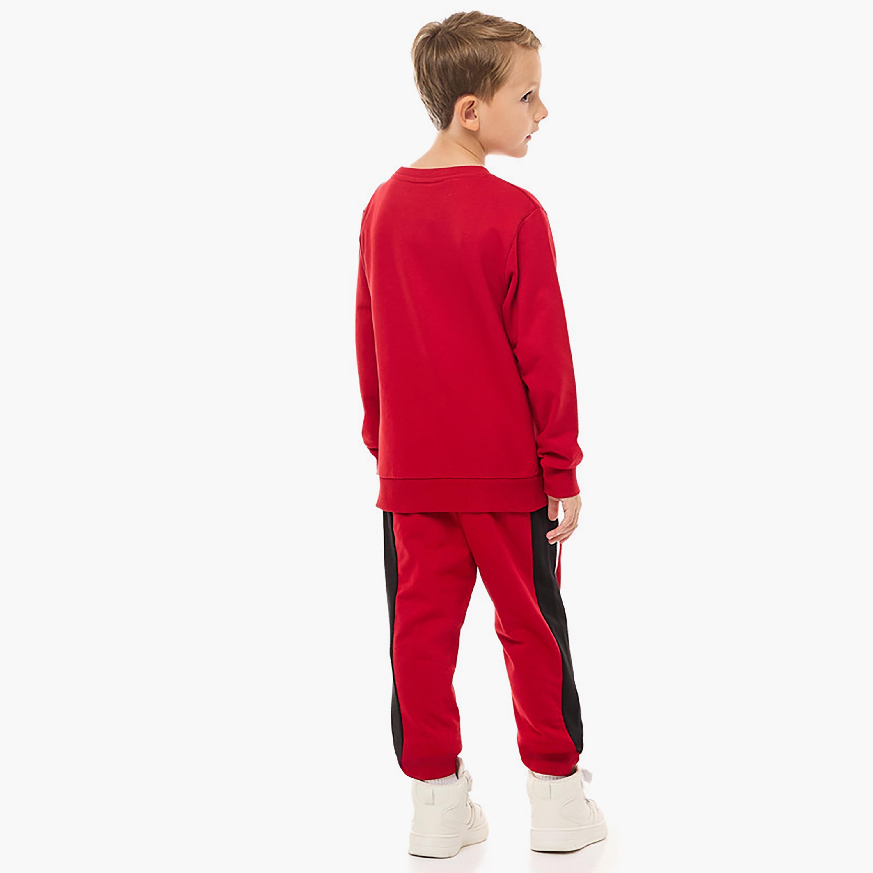 Victor and Jane 2-Piece Printed Long Sleeves Sweatshirt with Joggers-boys-clothing-setsandcoords-image-4