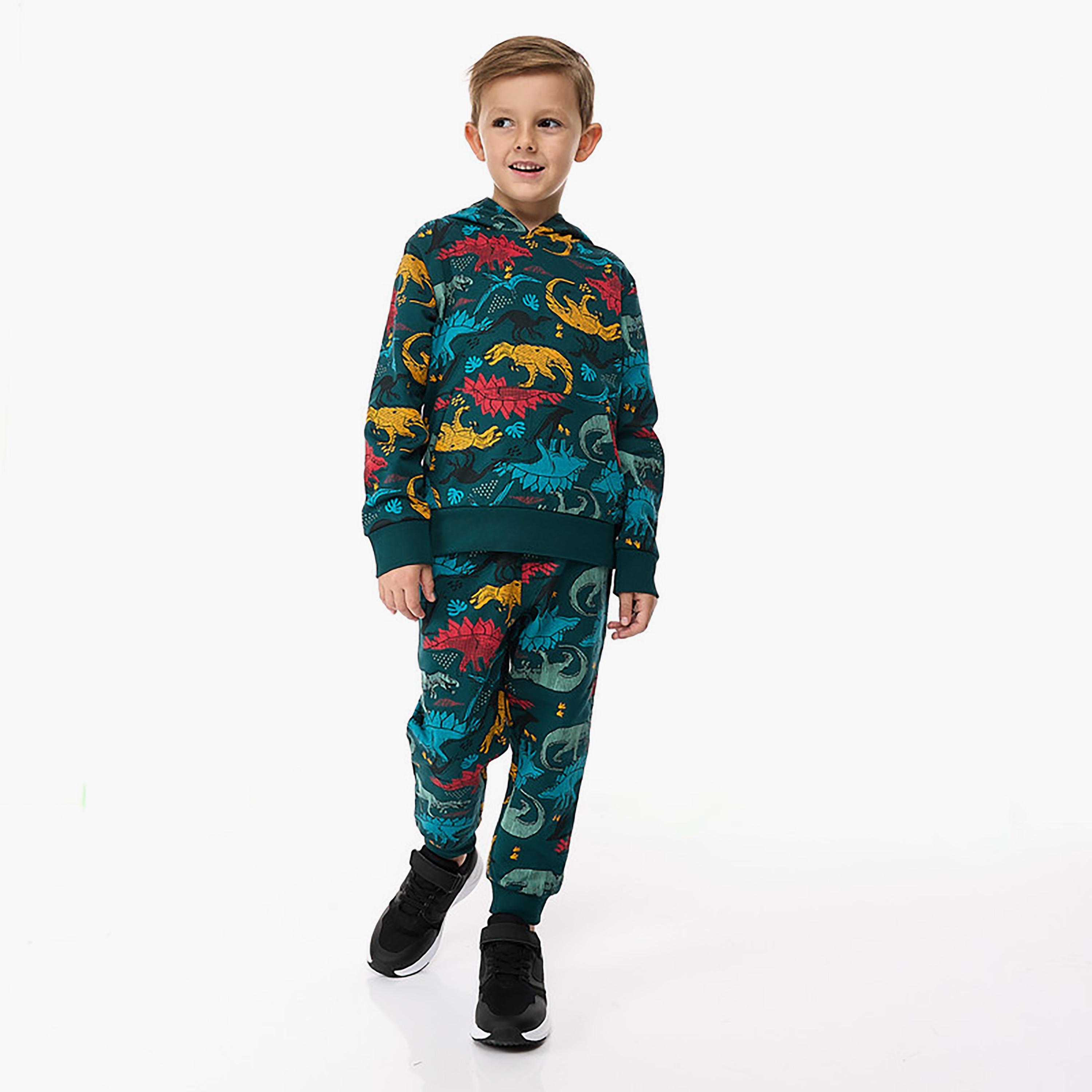 Victor and Jane 2-Piece Printed Long Sleeves Hoodie with Joggers-boys-clothing-setsandcoords-image-1