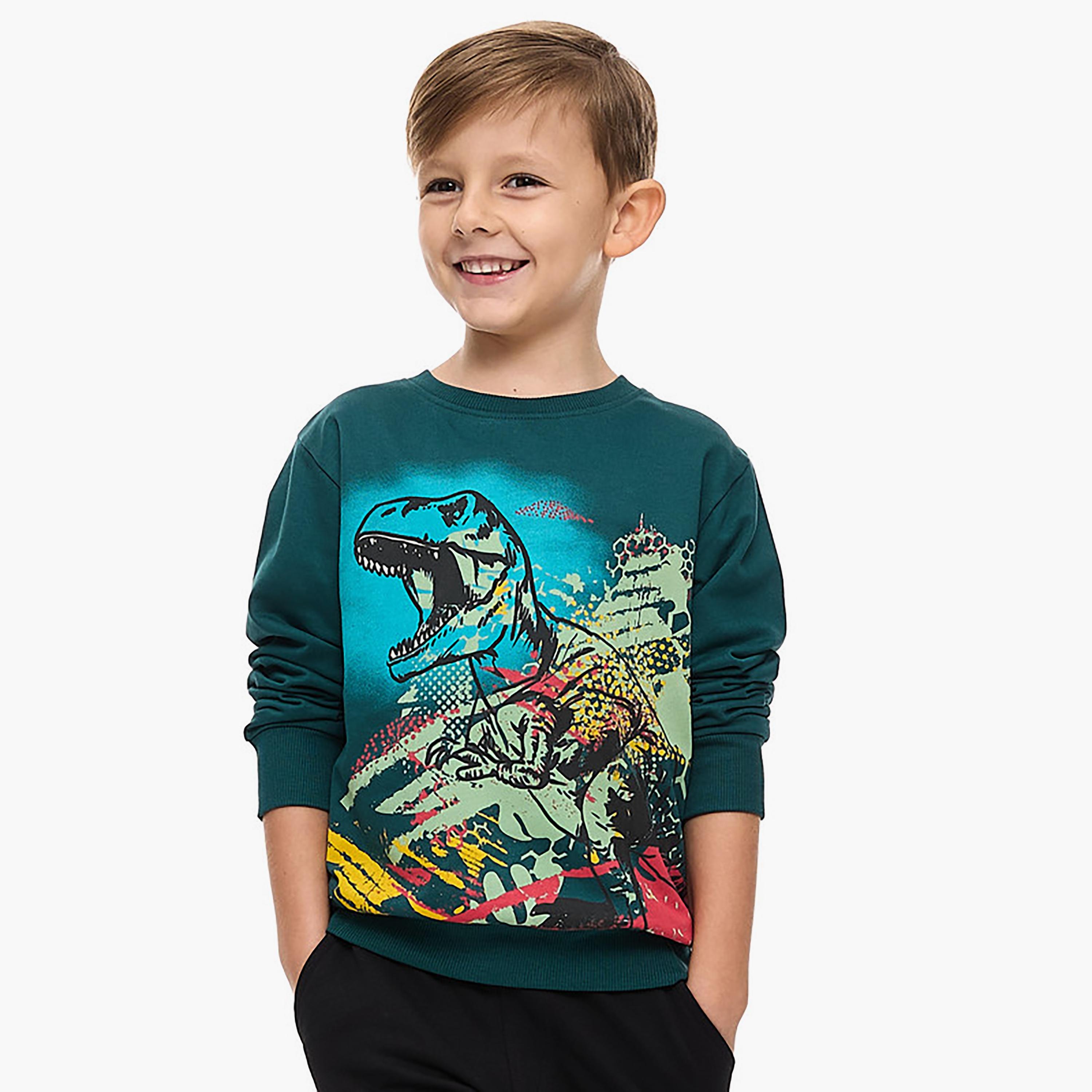 Victor and Jane 2-Piece Printed Long Sleeves Sweatshirt with Joggers-boys-clothing-setsandcoords-image-4