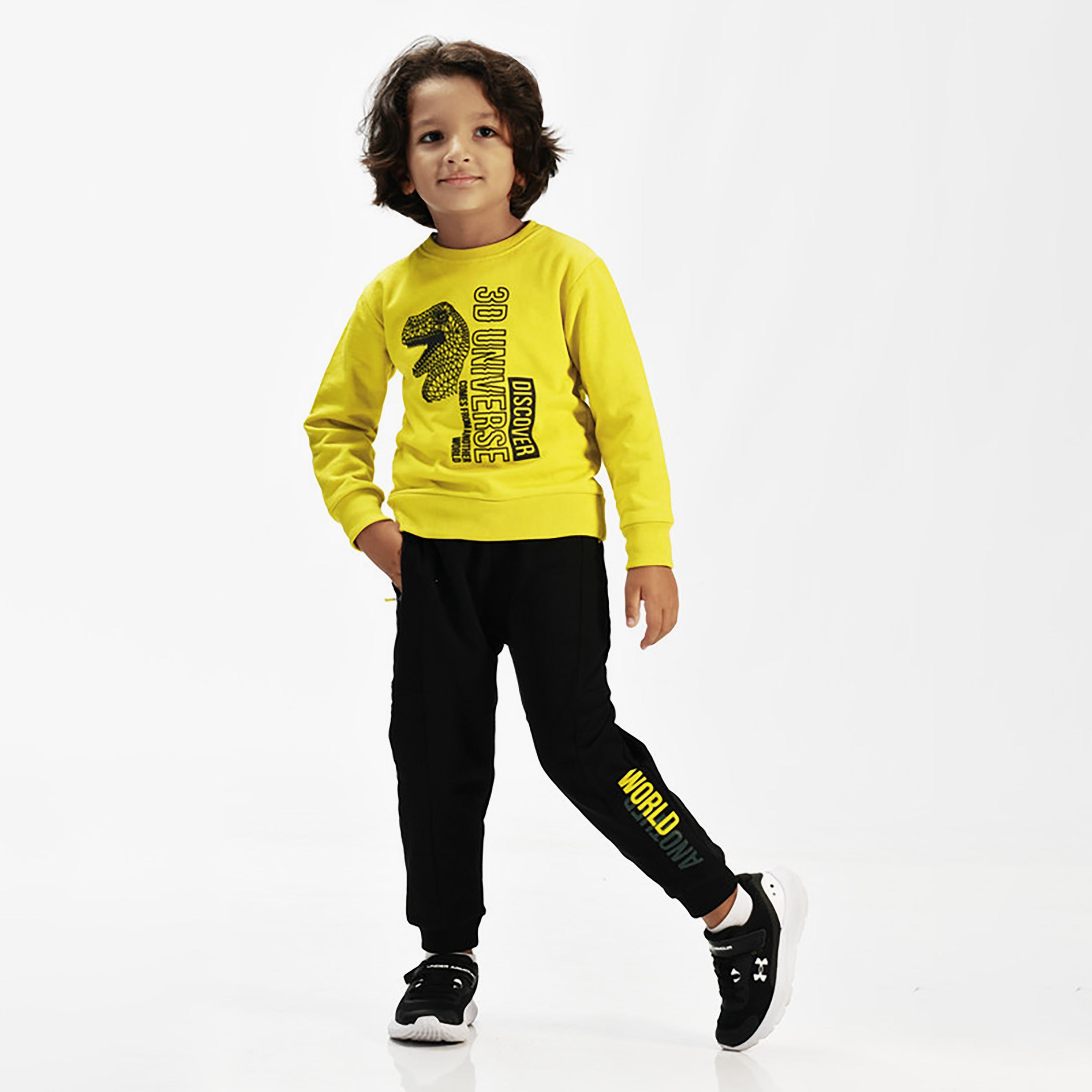 Victor and Jane 2-Piece Printed Long Sleeves Sweatshirt with Joggers-boys-clothing-setsandcoords-image-1