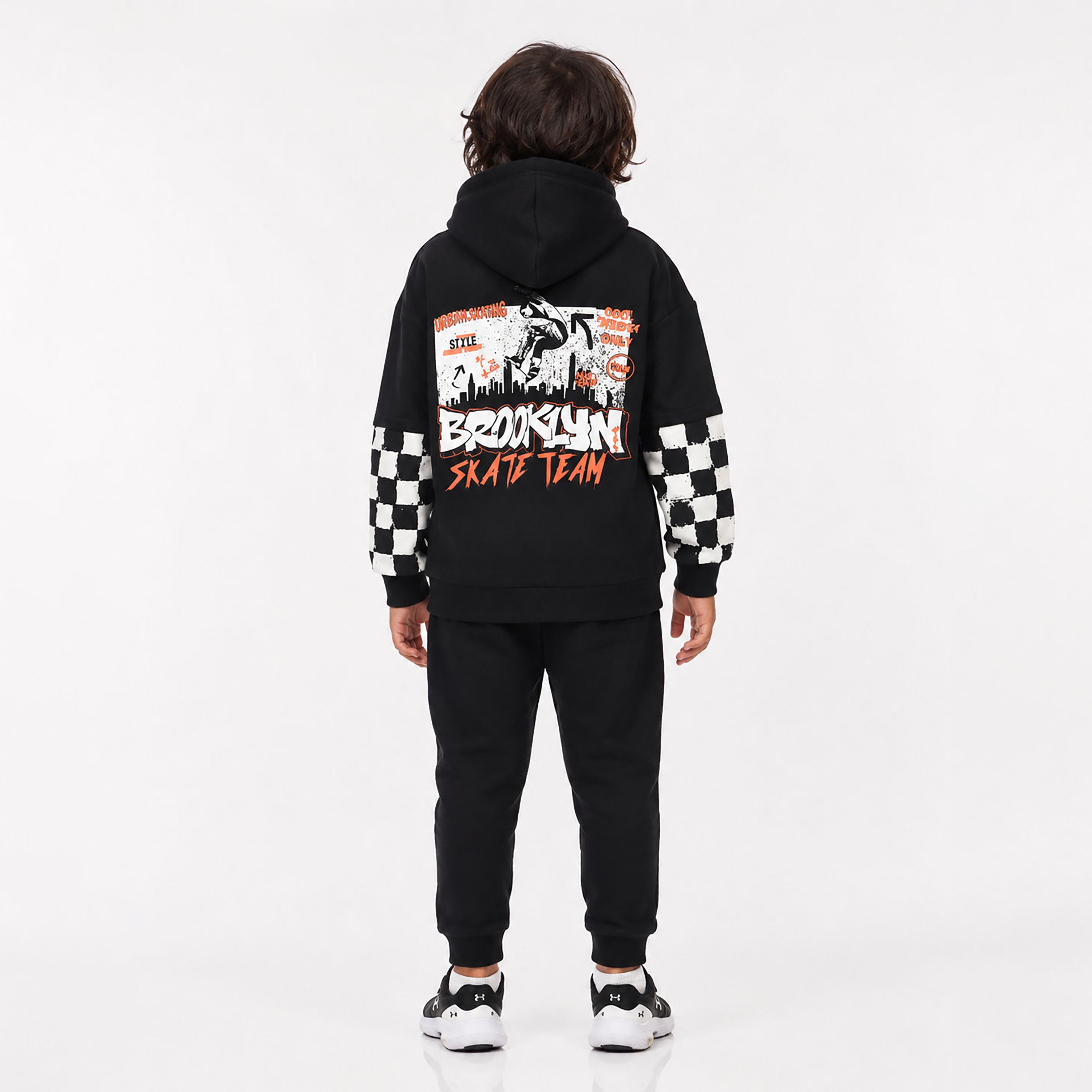 Victor and Jane 2-Piece Printed Long Sleeves Hoodie with Joggers-boys-clothing-setsandcoords-image-2