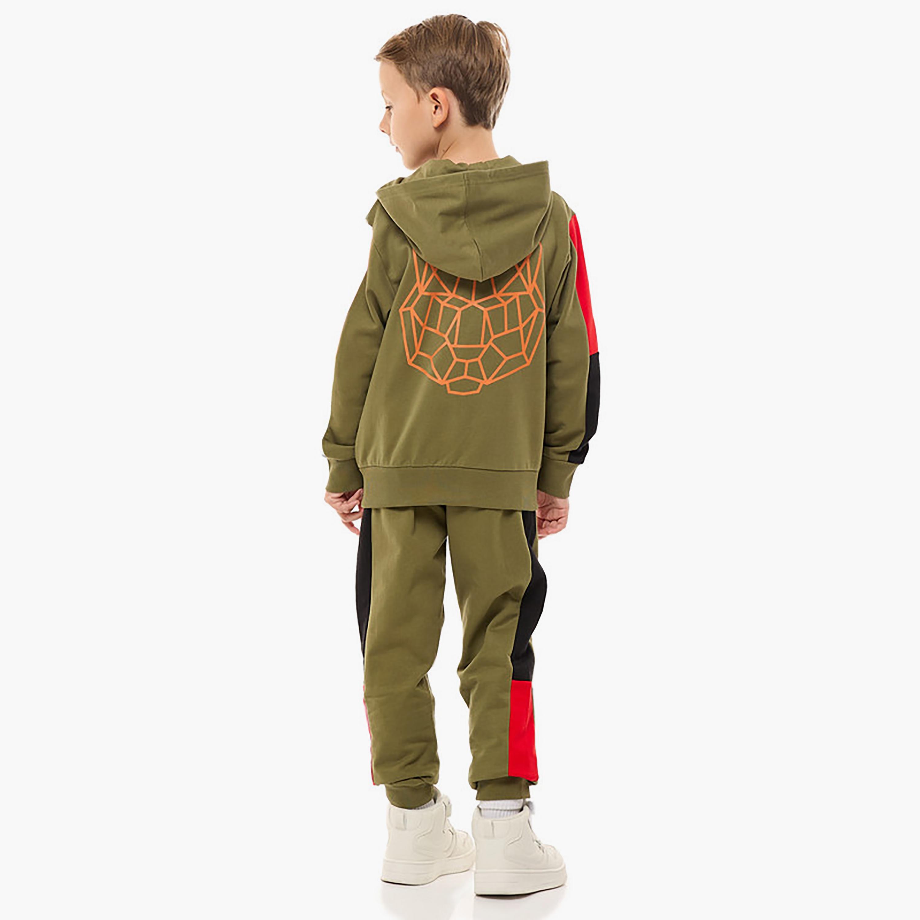 Victor and Jane 2-Piece Printed Long Sleeves Hoodie with Joggers-boys-clothing-setsandcoords-image-3