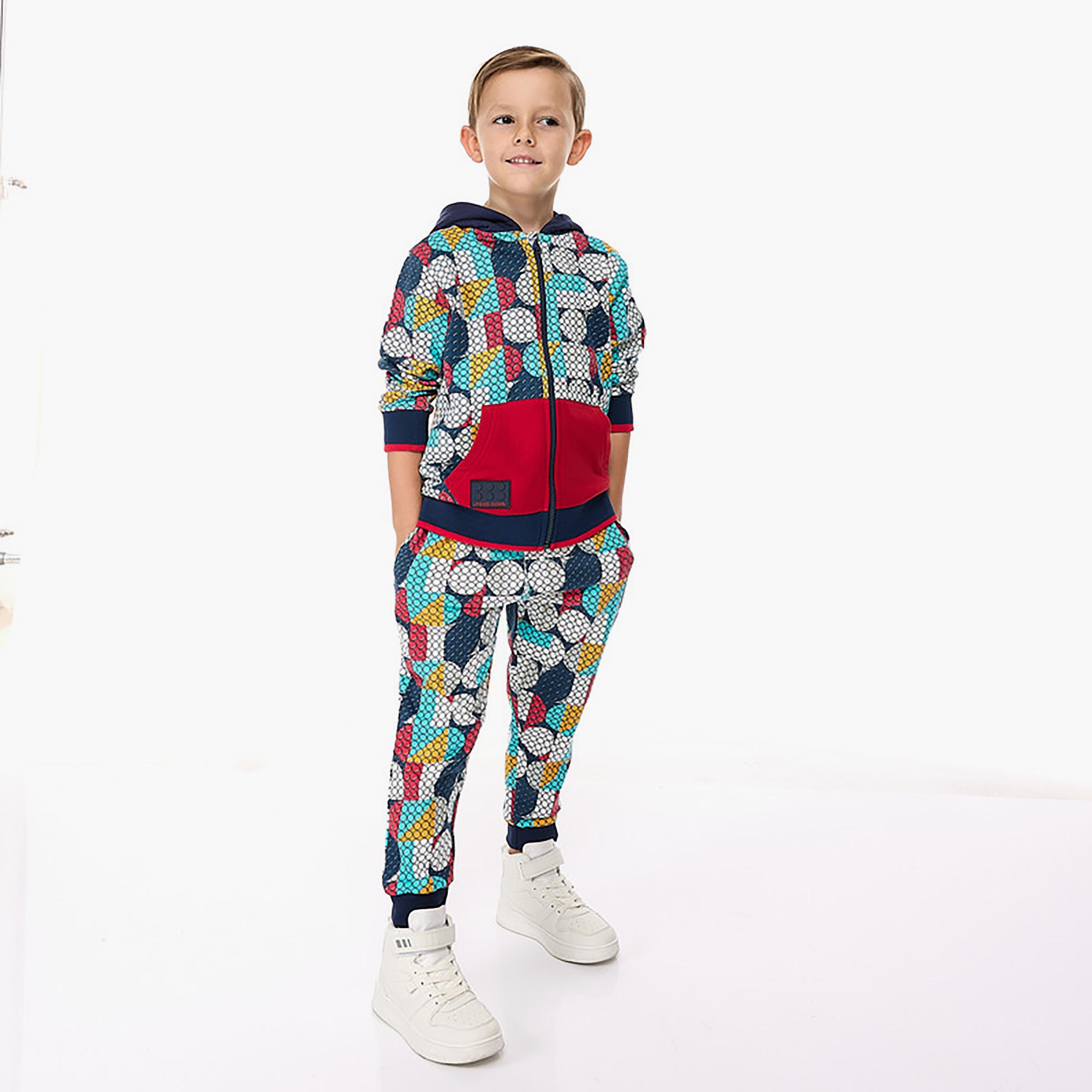 Victor and Jane 2-Piece Printed Long Sleeves Hoodie with Joggers-boys-clothing-setsandcoords-image-1