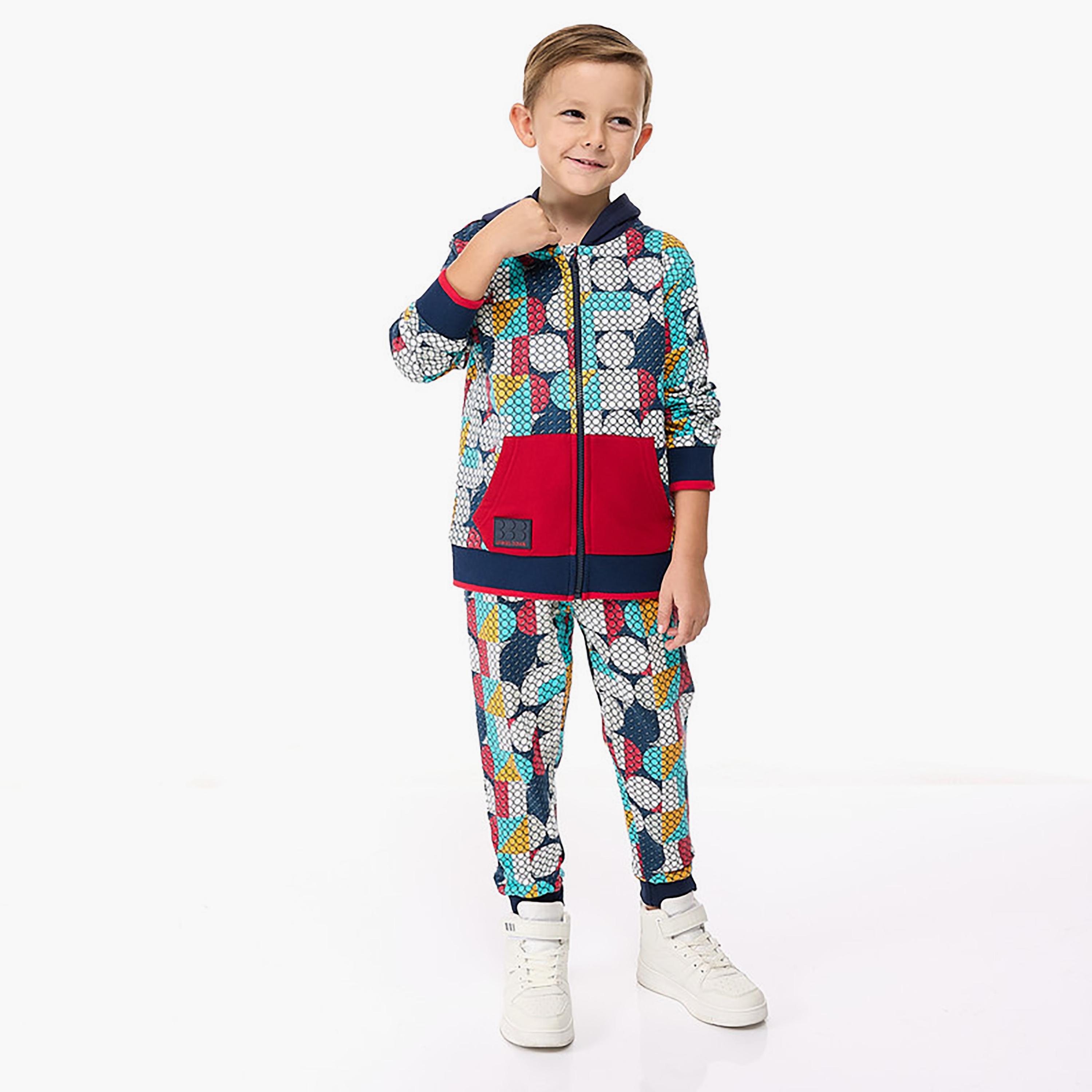 Victor and Jane 2-Piece Printed Long Sleeves Hoodie with Joggers-boys-clothing-setsandcoords-image-2