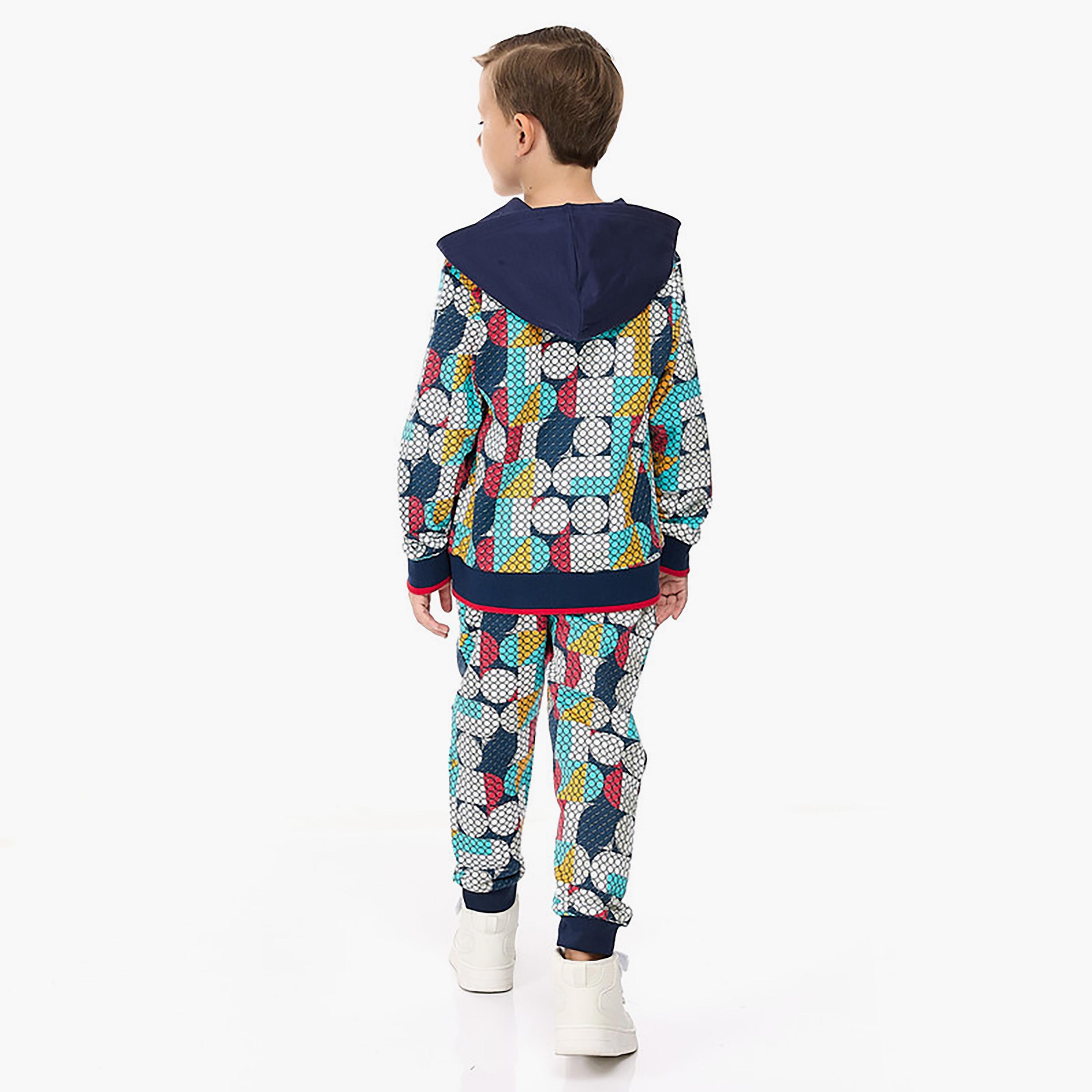 Victor and Jane 2-Piece Printed Long Sleeves Hoodie with Joggers-boys-clothing-setsandcoords-image-3