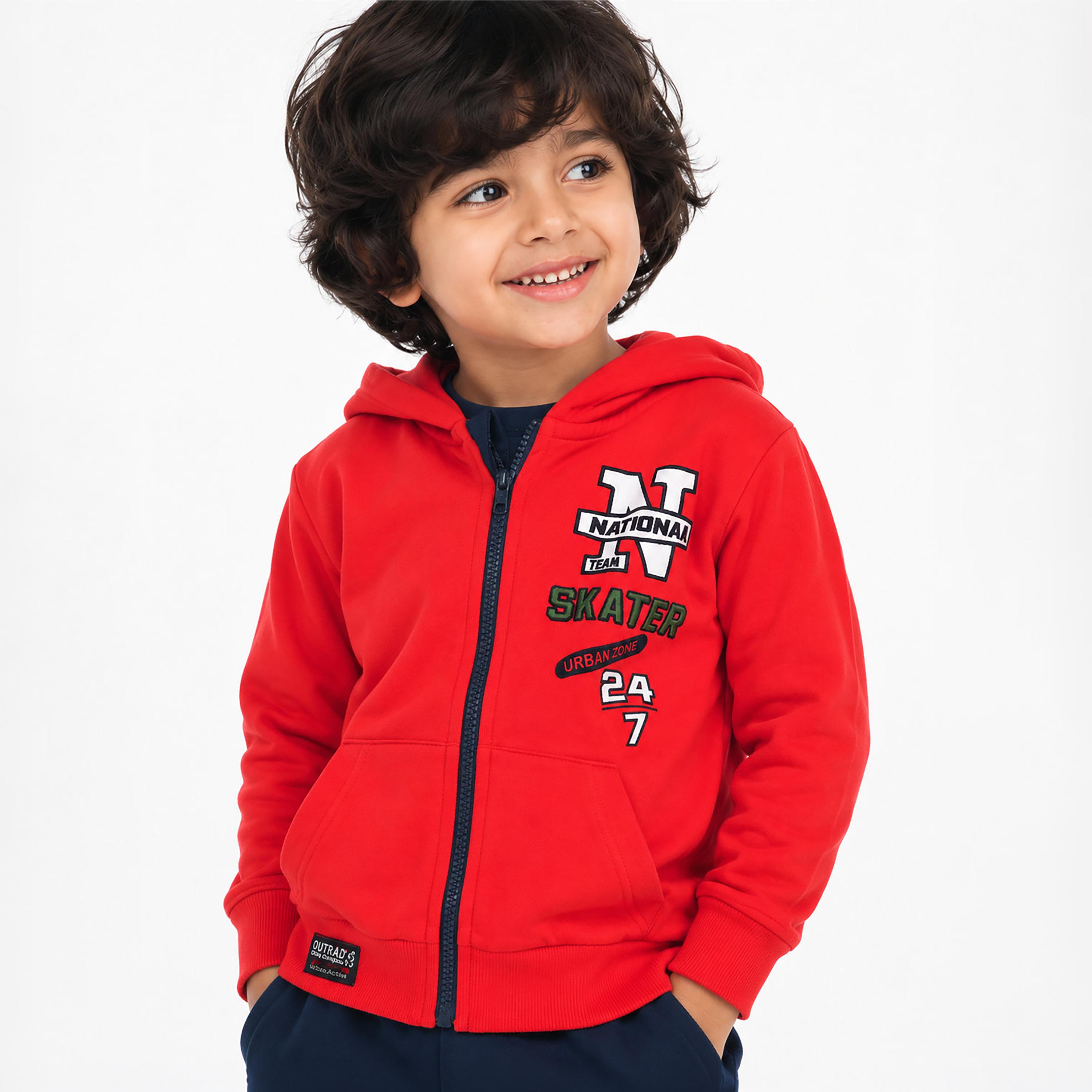 Victor and Jane 2-Piece Printed Long Sleeves Hoodie with Joggers-boys-clothing-setsandcoords-image-1