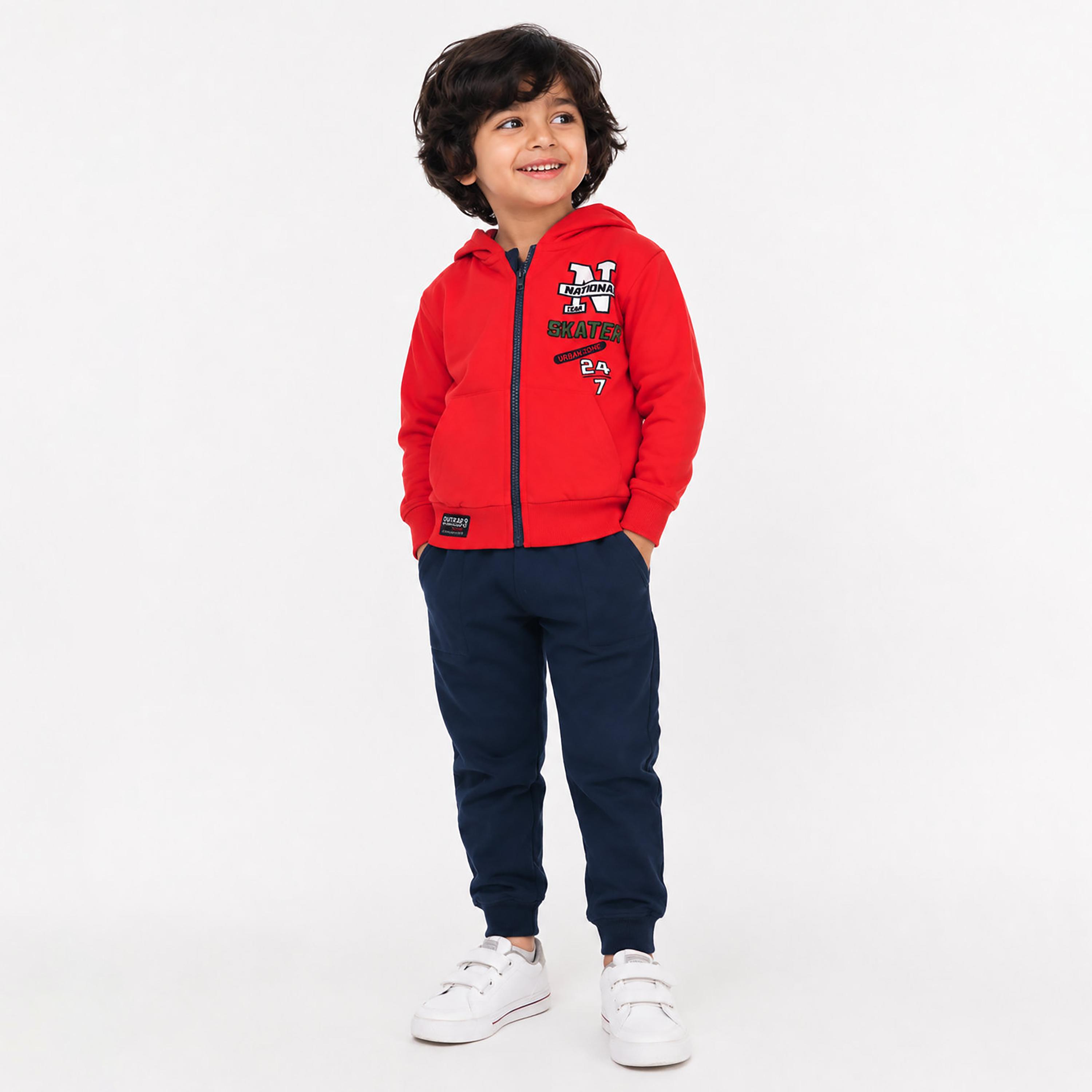 Victor and Jane 2-Piece Printed Long Sleeves Hoodie with Joggers-boys-clothing-setsandcoords-image-2