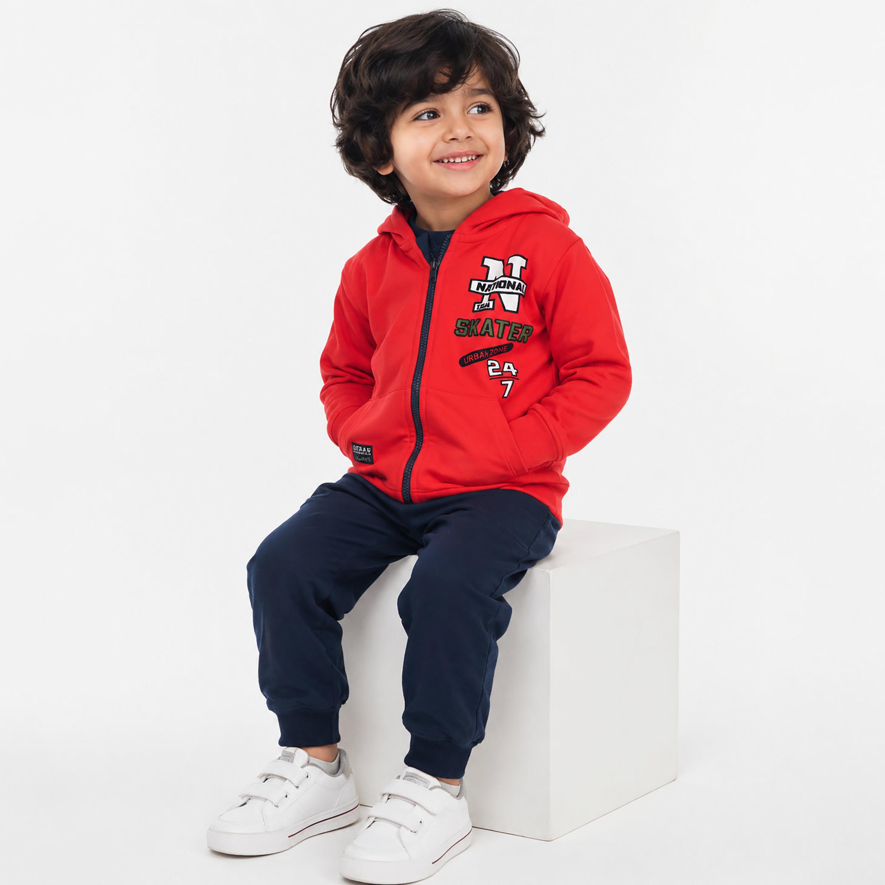 Victor and Jane 2-Piece Printed Long Sleeves Hoodie with Joggers-boys-clothing-setsandcoords-image-3