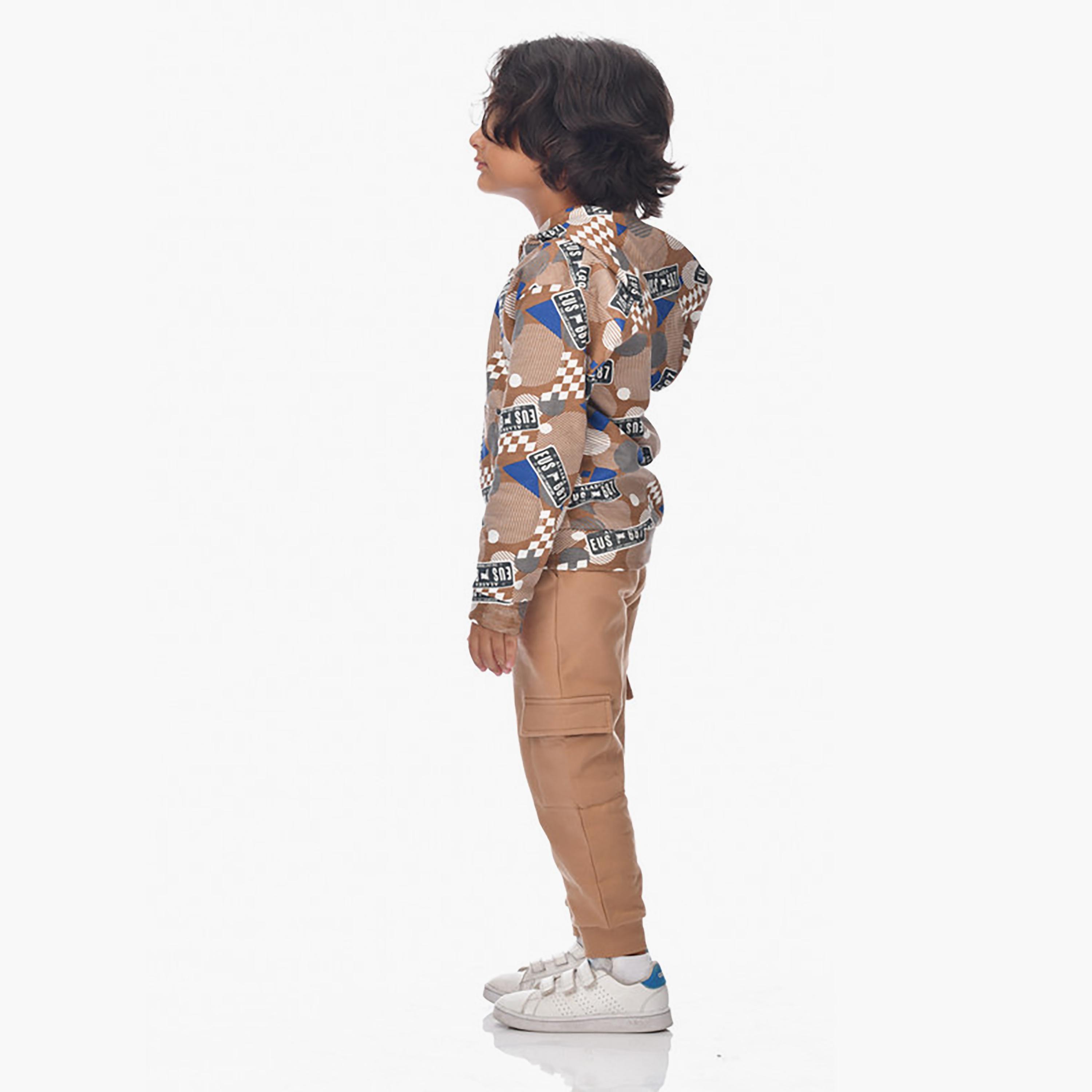 Victor and Jane 2-Piece Printed Long Sleeves Hoodie with Joggers-boys-clothing-setsandcoords-image-4