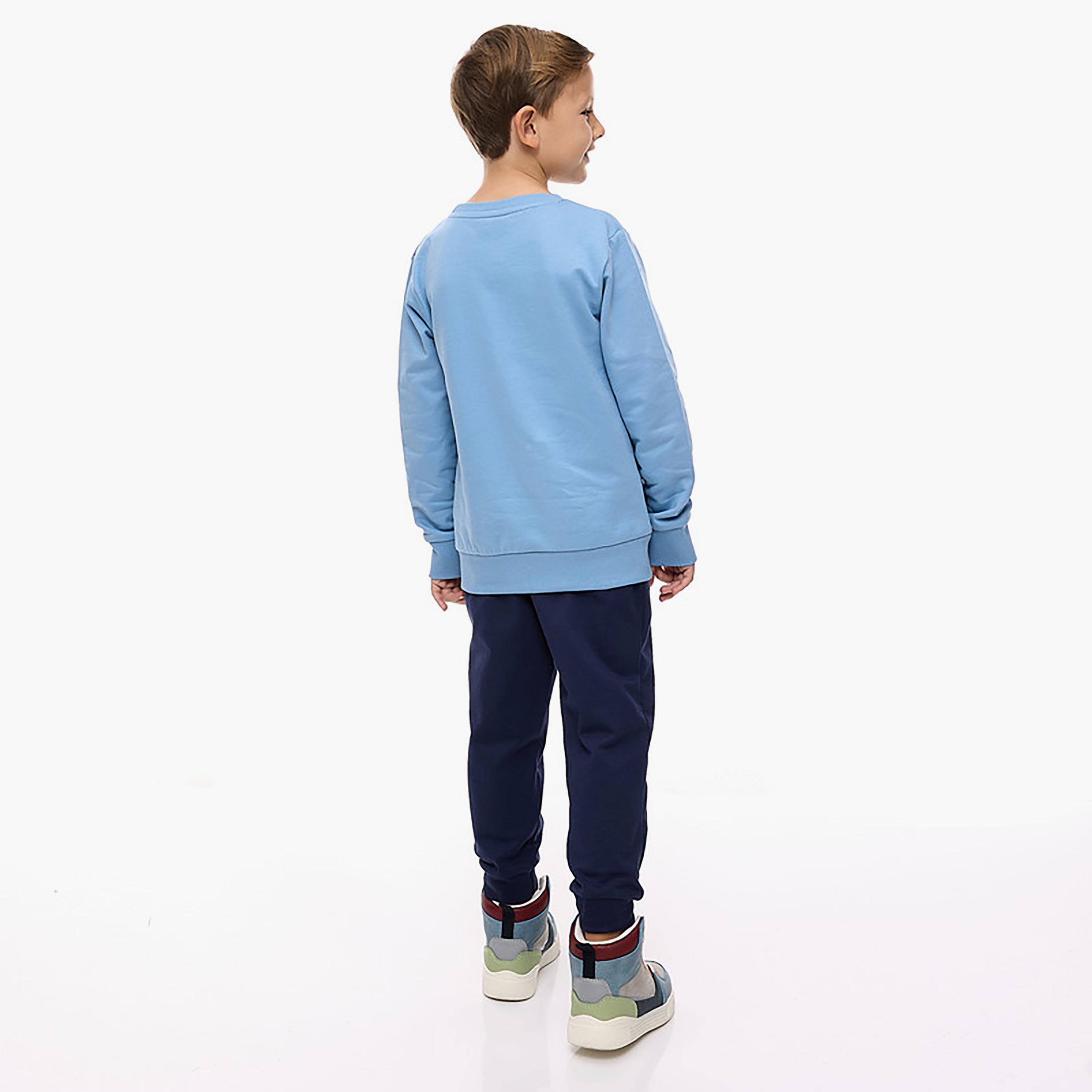 Victor and Jane 2-Piece Printed Long Sleeves Sweatshirt with Joggers-boys-clothing-setsandcoords-image-3