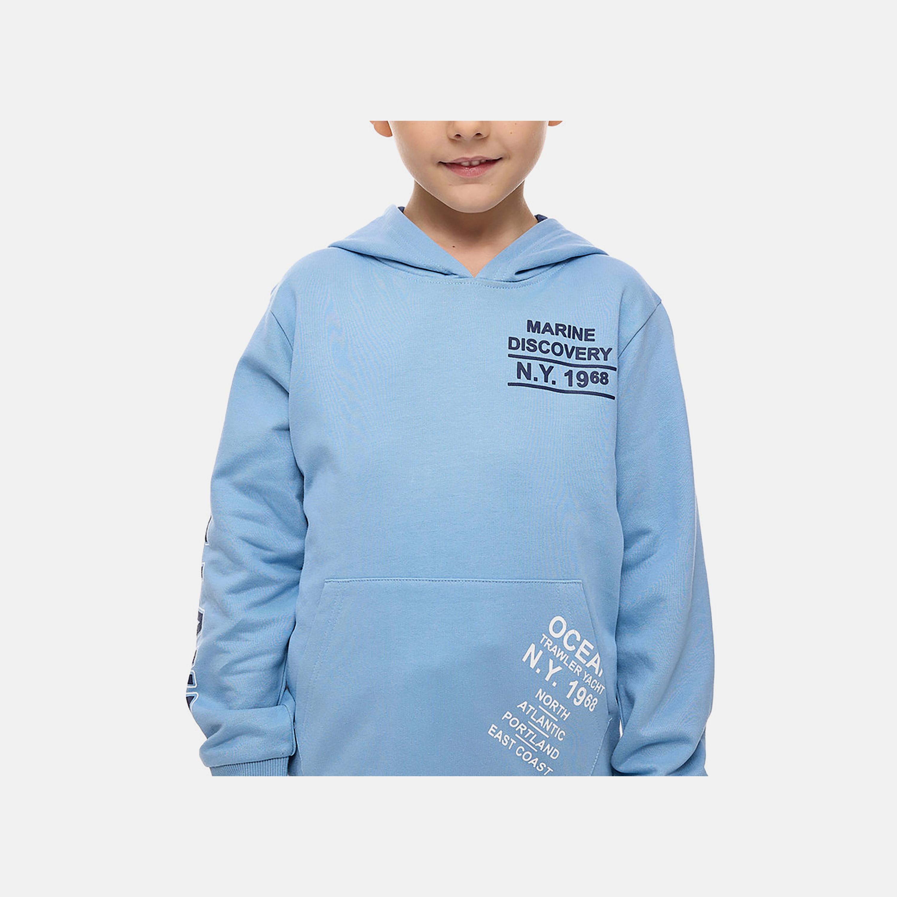 هودي بأكمام طويلة مطبوع مع بنطلون ركض قطعتين من فيكتور اند جين-boys-clothing-setsandcoords-image-2