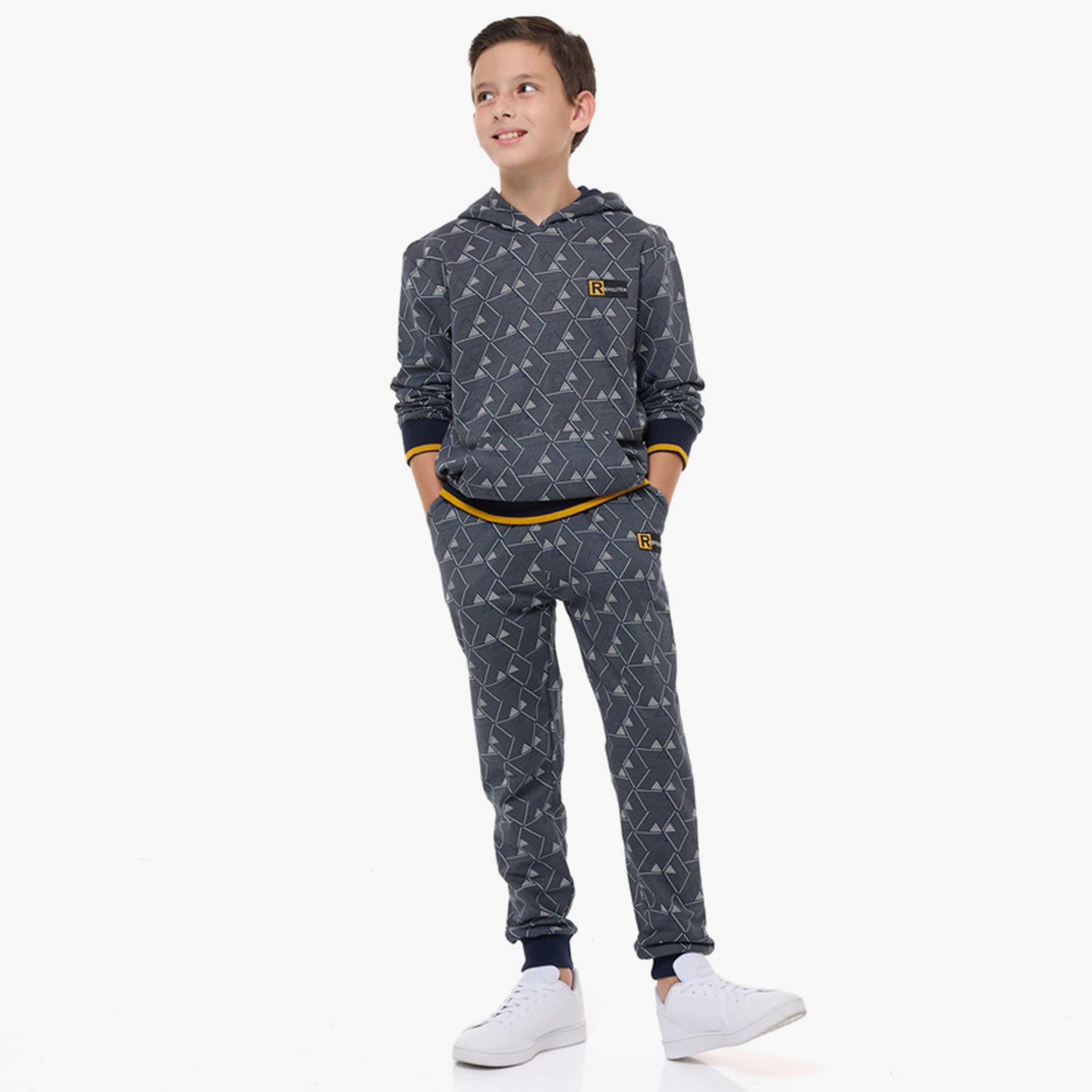 Victor and Jane 2-Piece Printed Long Sleeves Hoodie with Joggers-boys-clothing-setsandcoords-image-1