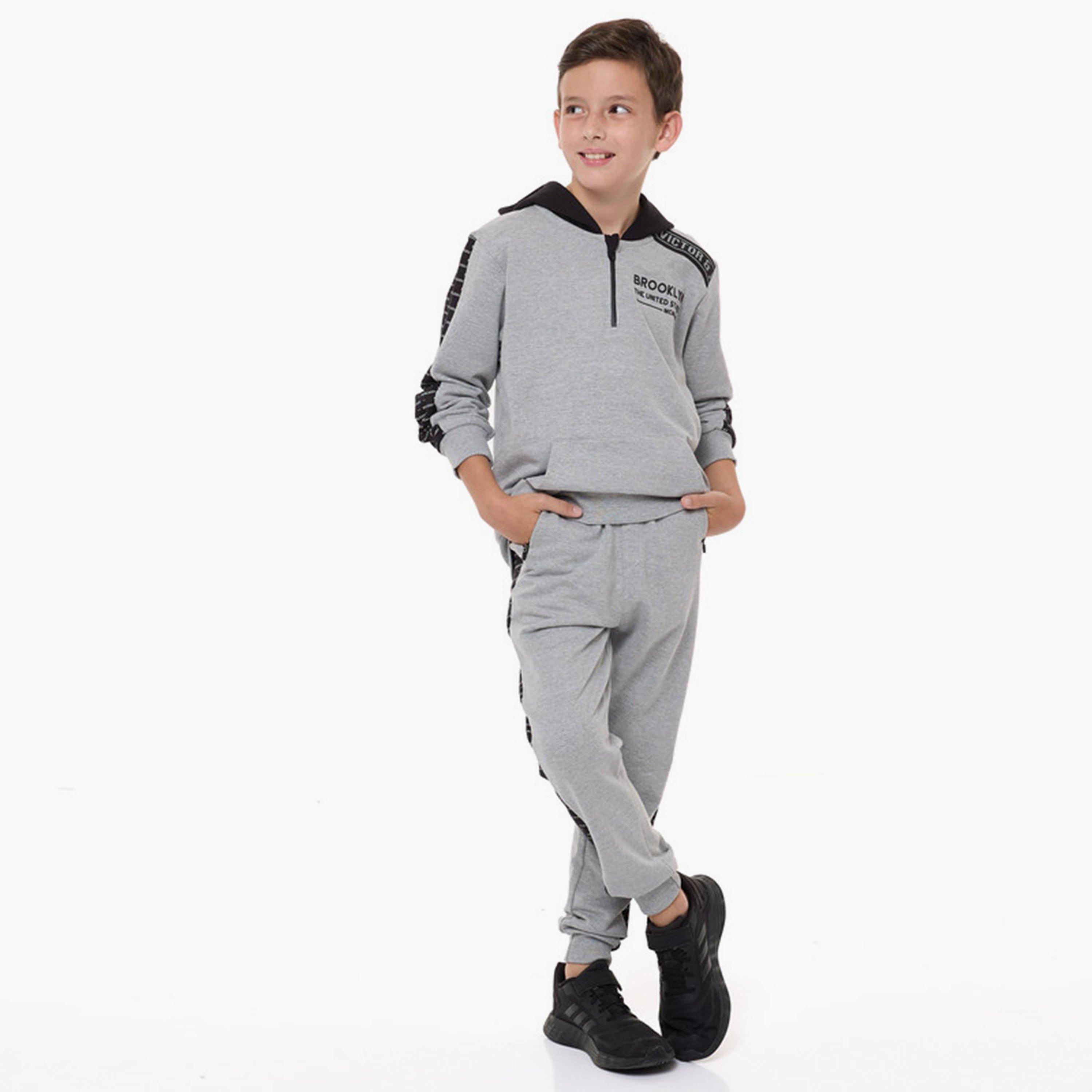 Victor and Jane 2-Piece Printed Long Sleeves Jacket with Joggers-boys-clothing-setsandcoords-image-1