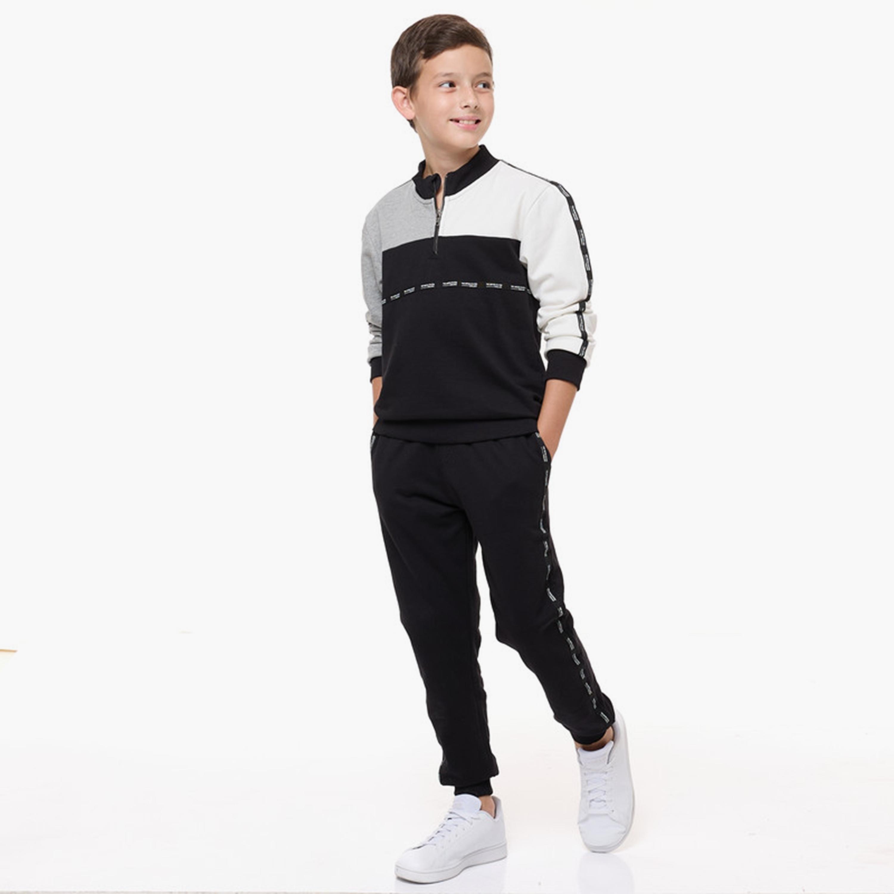 Victor and Jane 2-Piece Printed Long Sleeves Jacket with Joggers-boys-clothing-setsandcoords-image-1