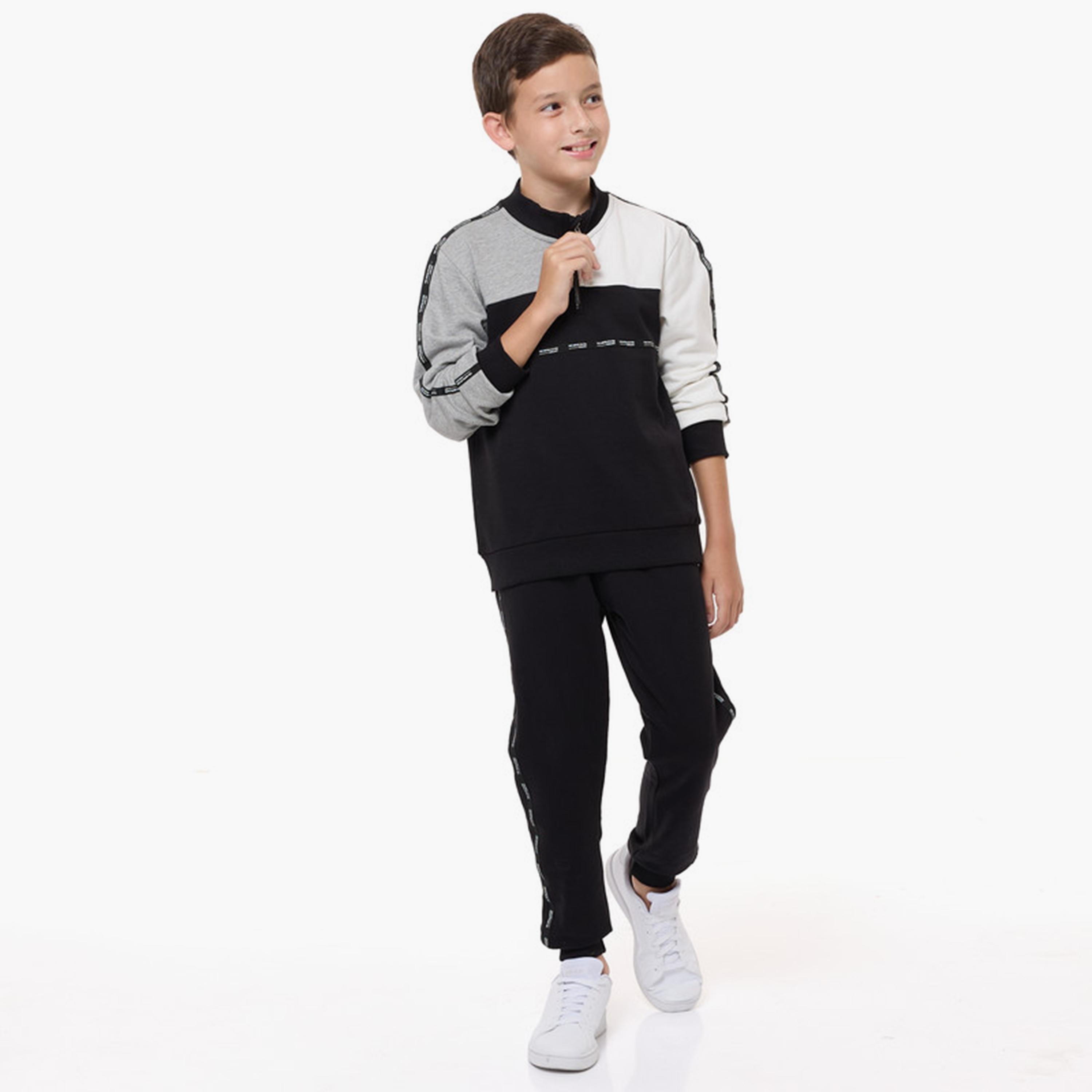 Victor and Jane 2-Piece Printed Long Sleeves Jacket with Joggers-boys-clothing-setsandcoords-image-2
