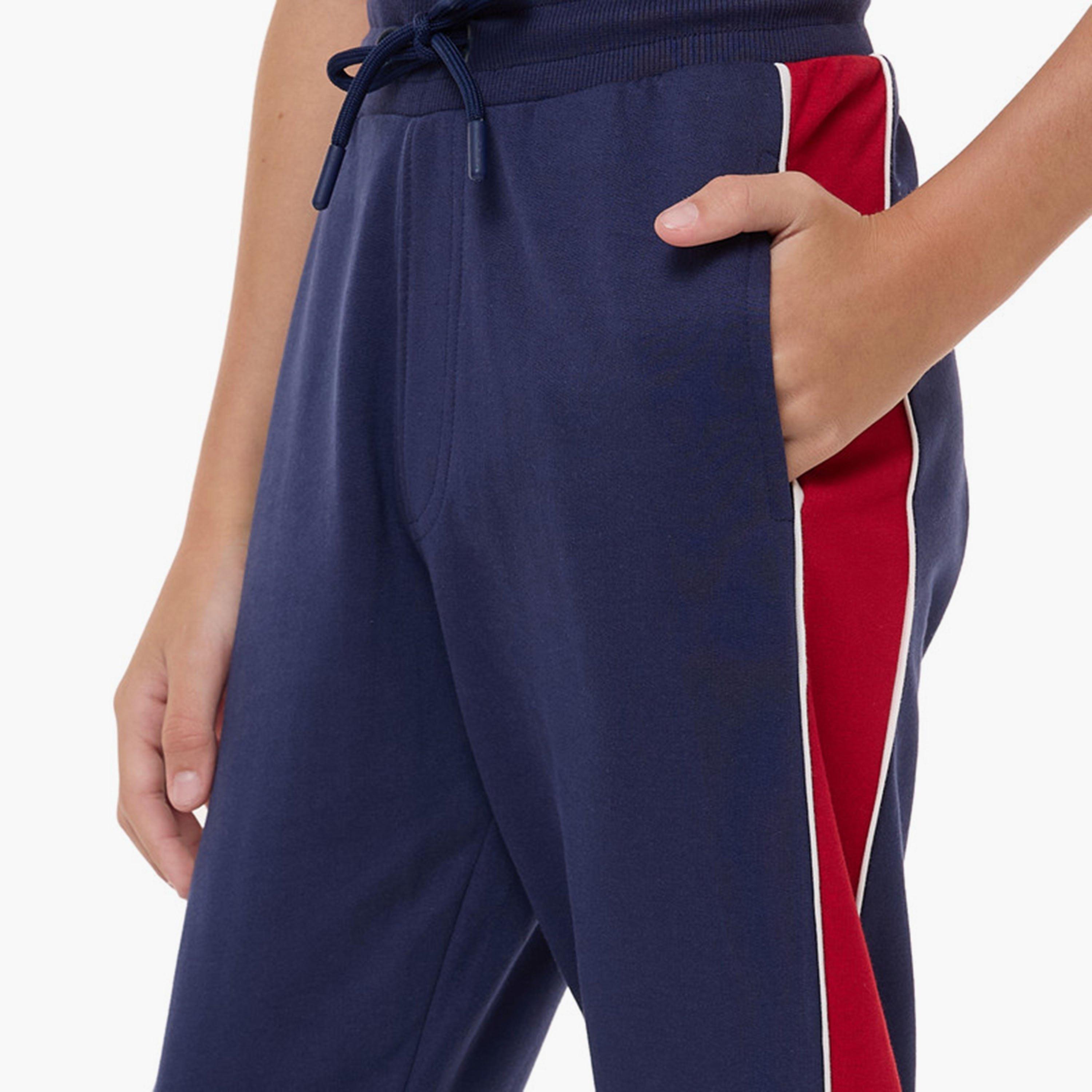Victor and Jane 2-Piece Colour Block Long Sleeves Hoodie with Joggers-boys-clothing-setsandcoords-image-6