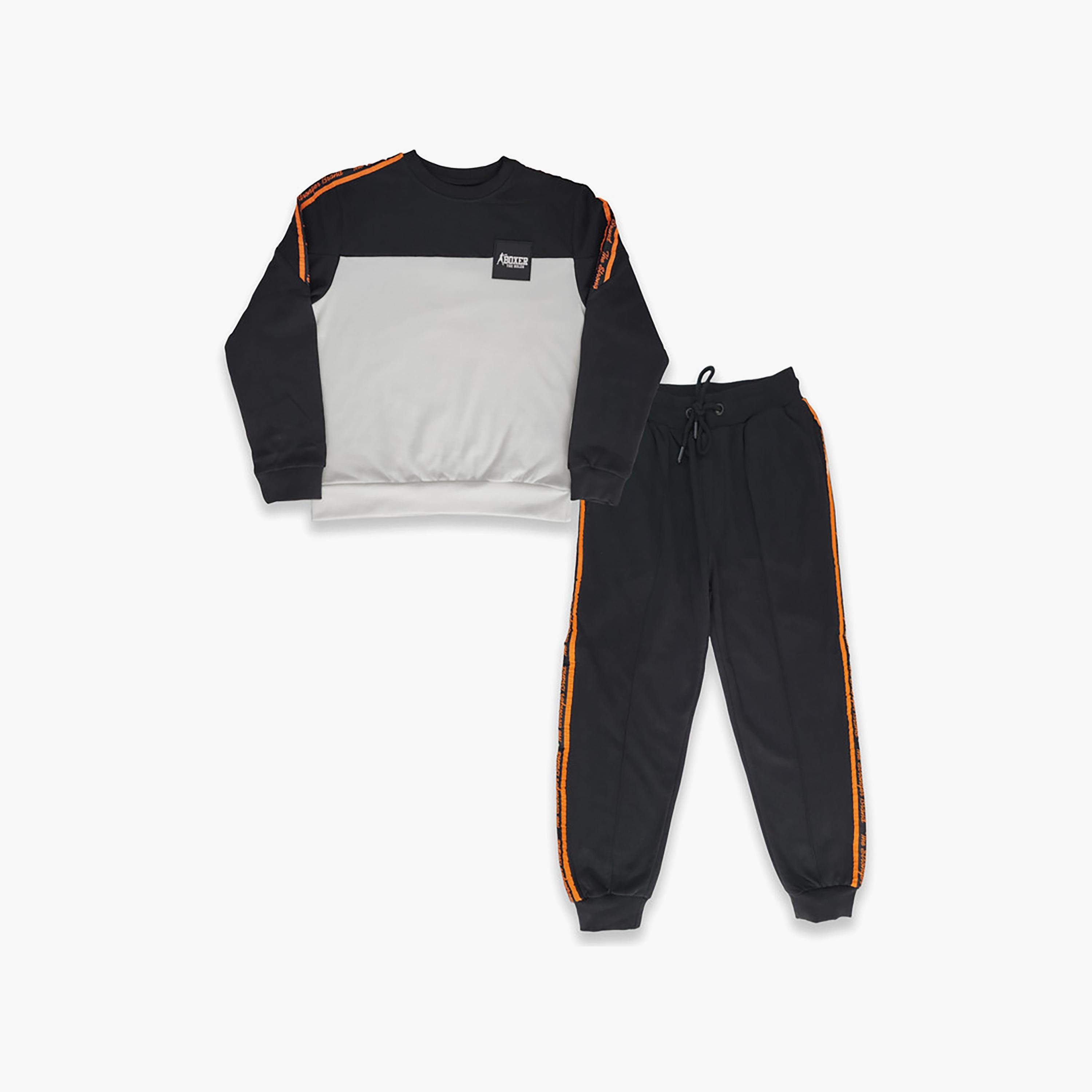 Victor and Jane 2-Piece Printed Long Sleeves Sweatshirt with Joggers-boys-clothing-setsandcoords-image-1