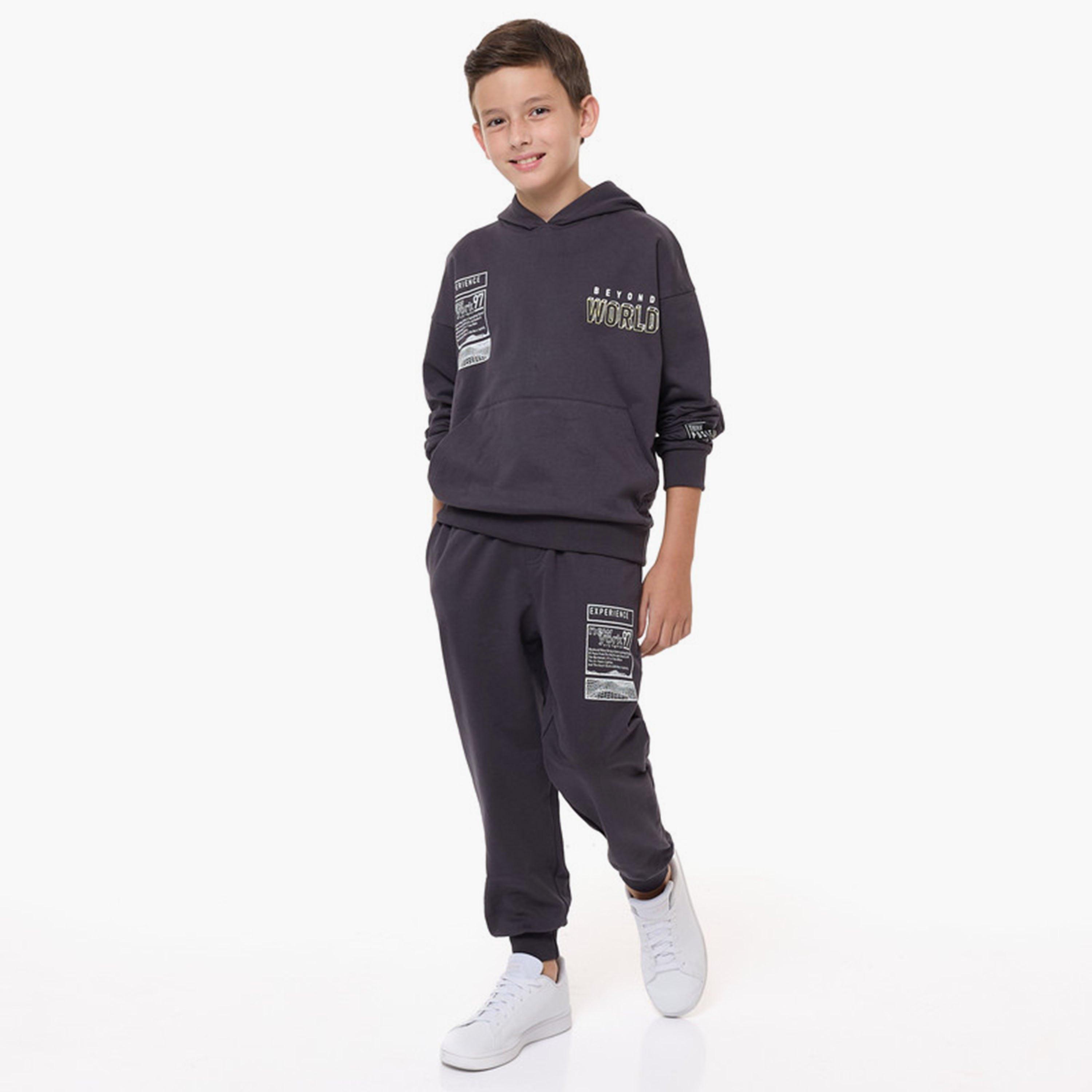 Victor and Jane 2-Piece Printed Long Sleeves Hoodie with Joggers-boys-clothing-setsandcoords-image-1