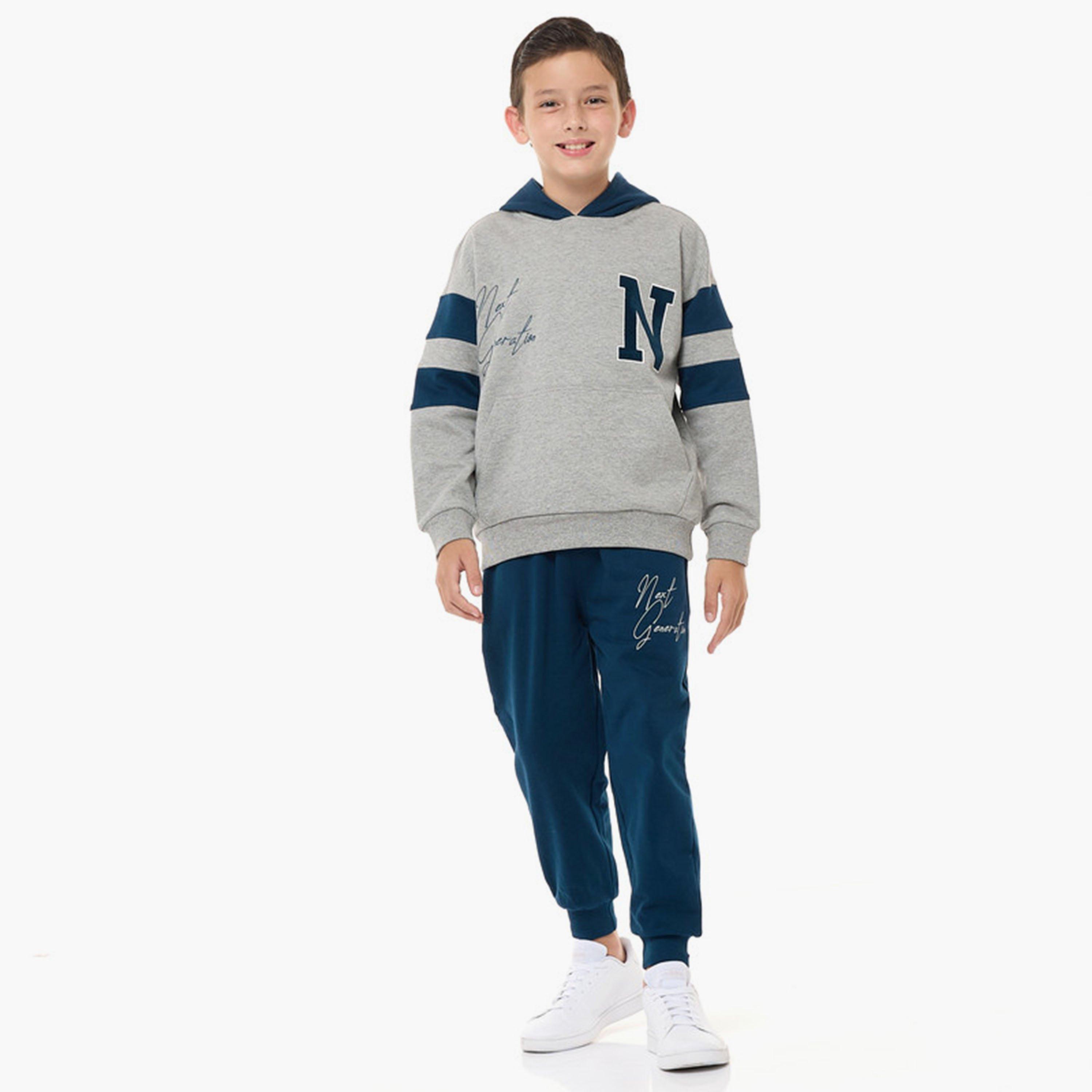 Victor and Jane 2-Piece Printed Long Sleeves Hoodie with Joggers-boys-clothing-setsandcoords-image-1