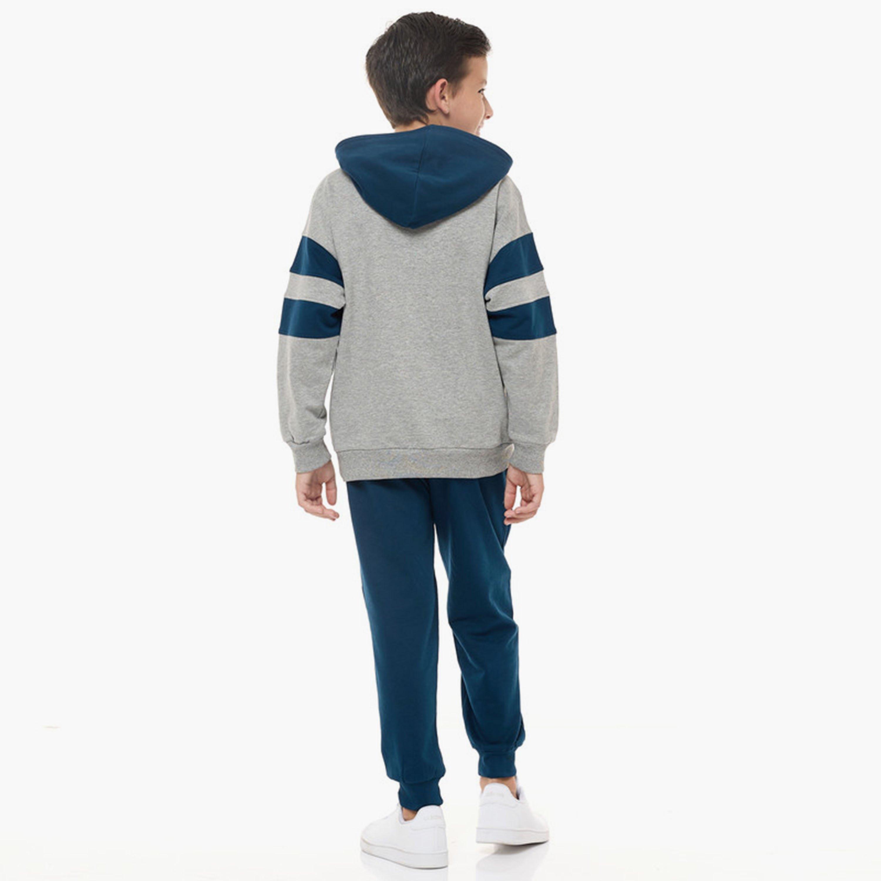 Victor and Jane 2-Piece Printed Long Sleeves Hoodie with Joggers-boys-clothing-setsandcoords-image-3