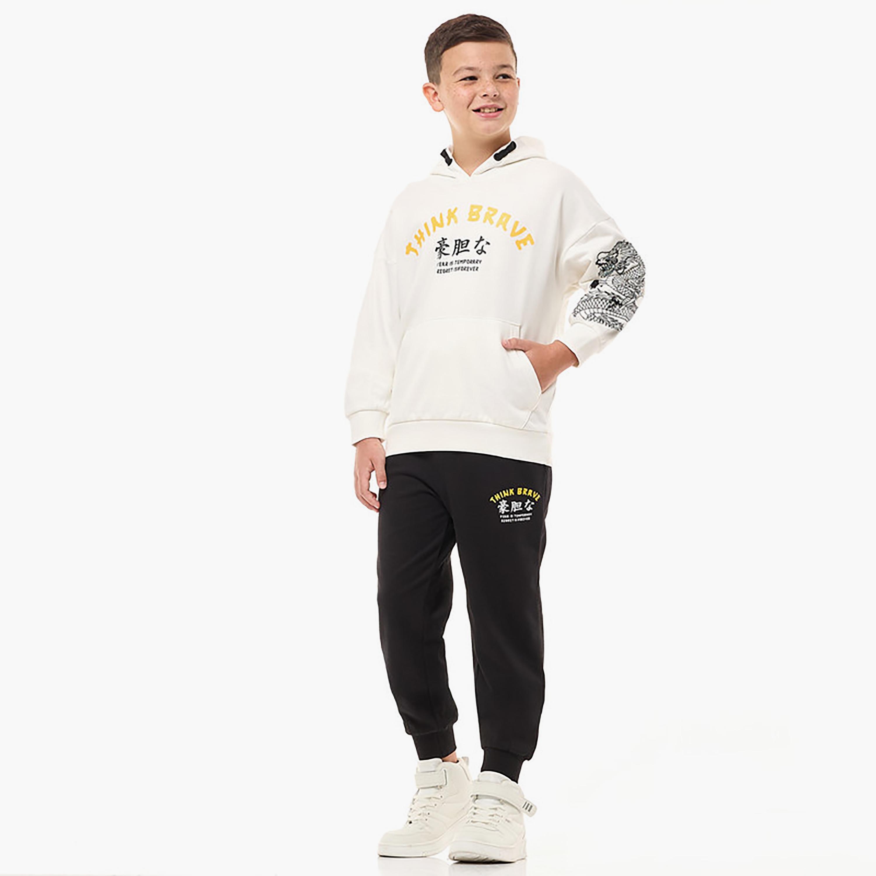 Victor and Jane 2-Piece Printed Long Sleeves Hoodie with Joggers-boys-clothing-setsandcoords-image-2