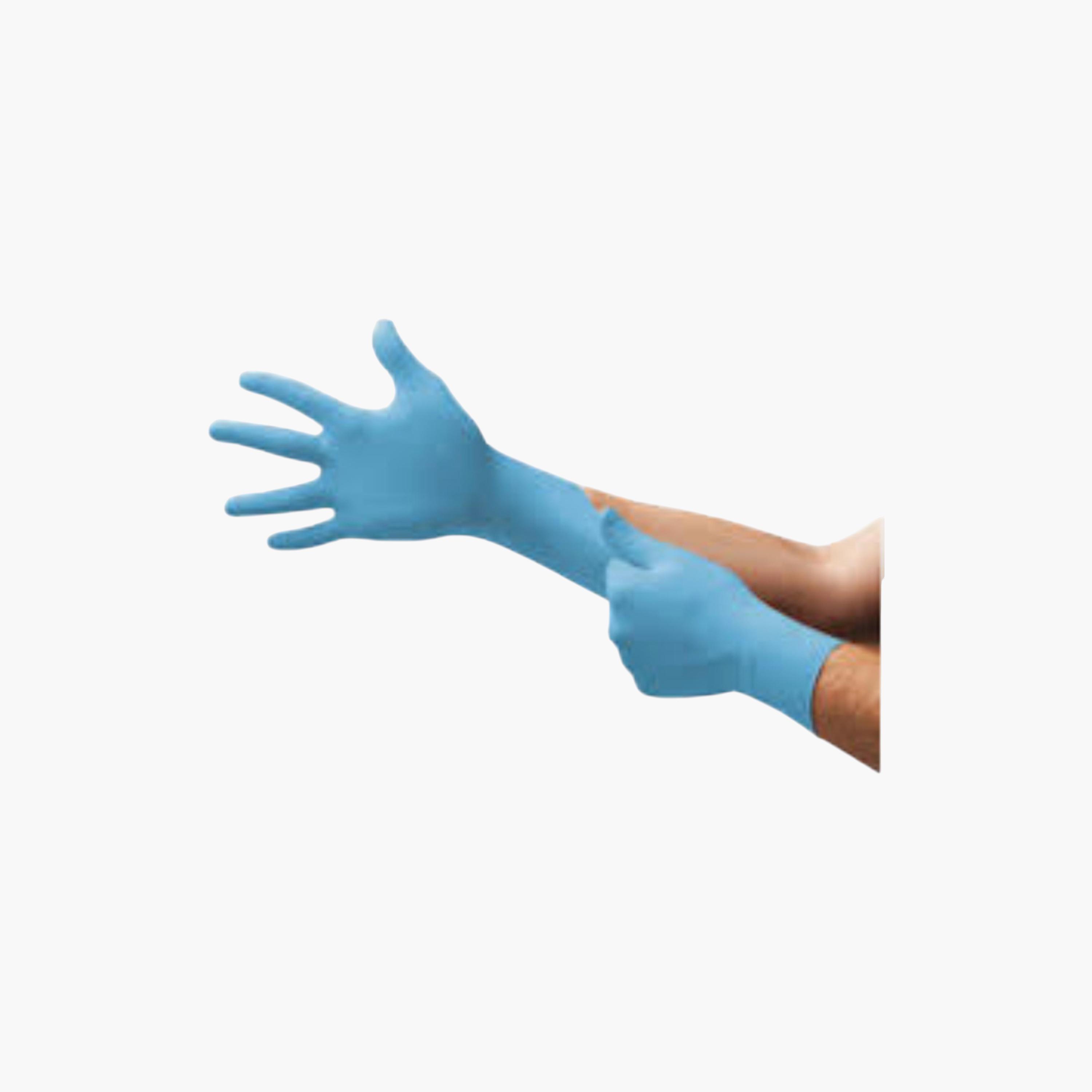 قفازات فحص أيم-اكس الطبية نيتريل خالية من البودرة من بيكابو، 100 قطعة، أزرق-baby-healthandsafety-thermometersandaspirators-image-5