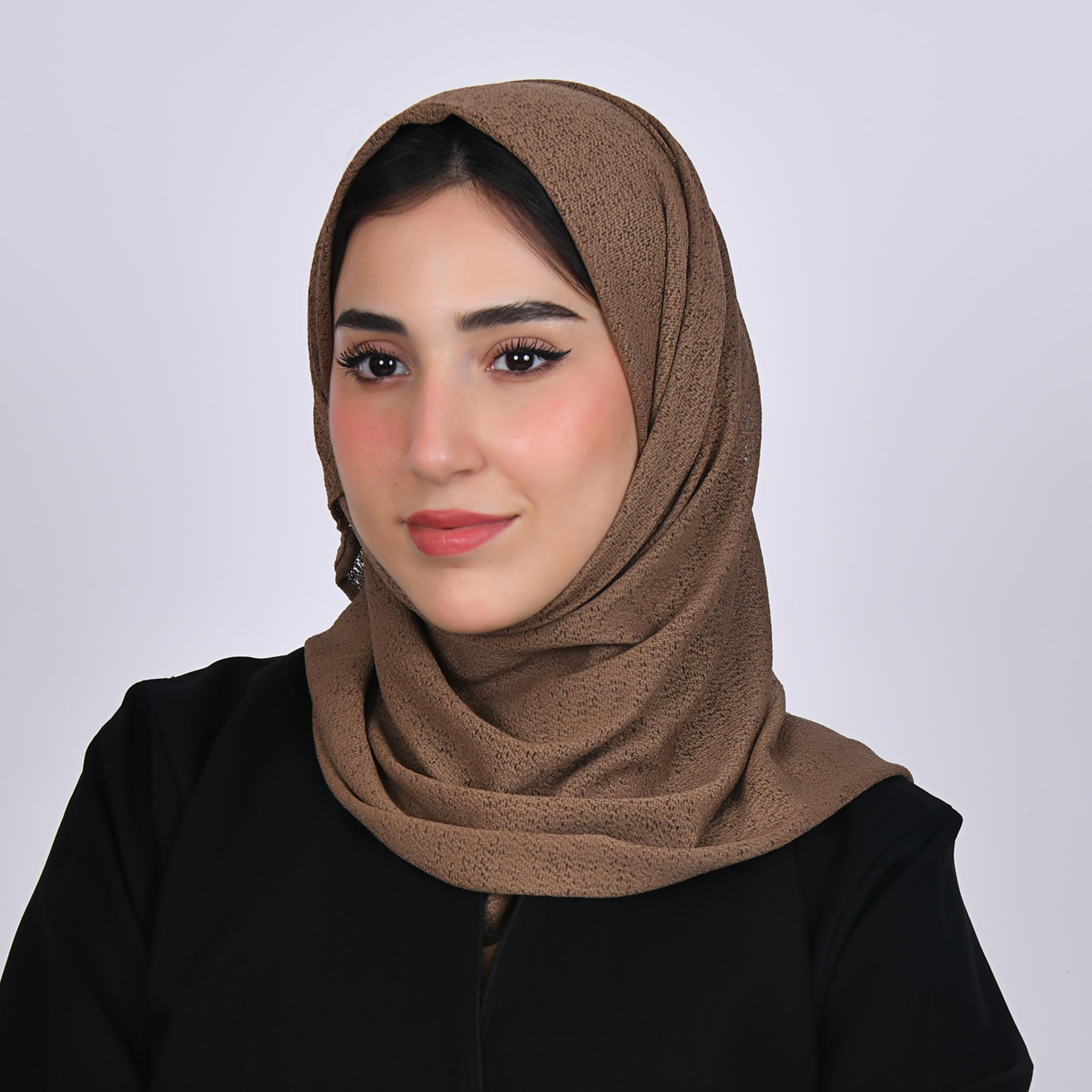 Hawraa Brown Textured Crepe Hijab-women-arabicclothing-headscarf-hijab-image-1