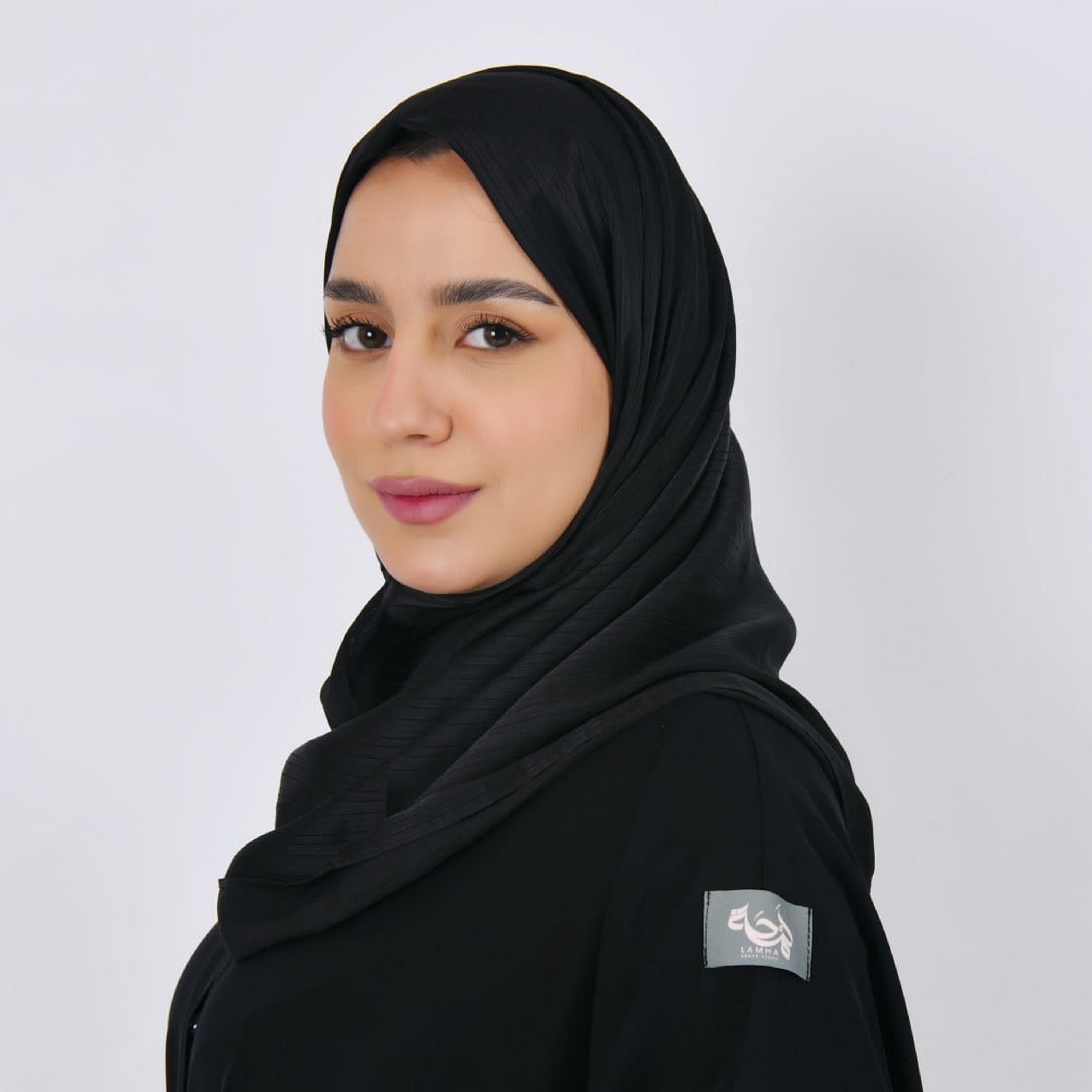 Lamha Black Pinstripe Crepe Women Hijab-women-arabicclothing-headscarf-hijab-image-4