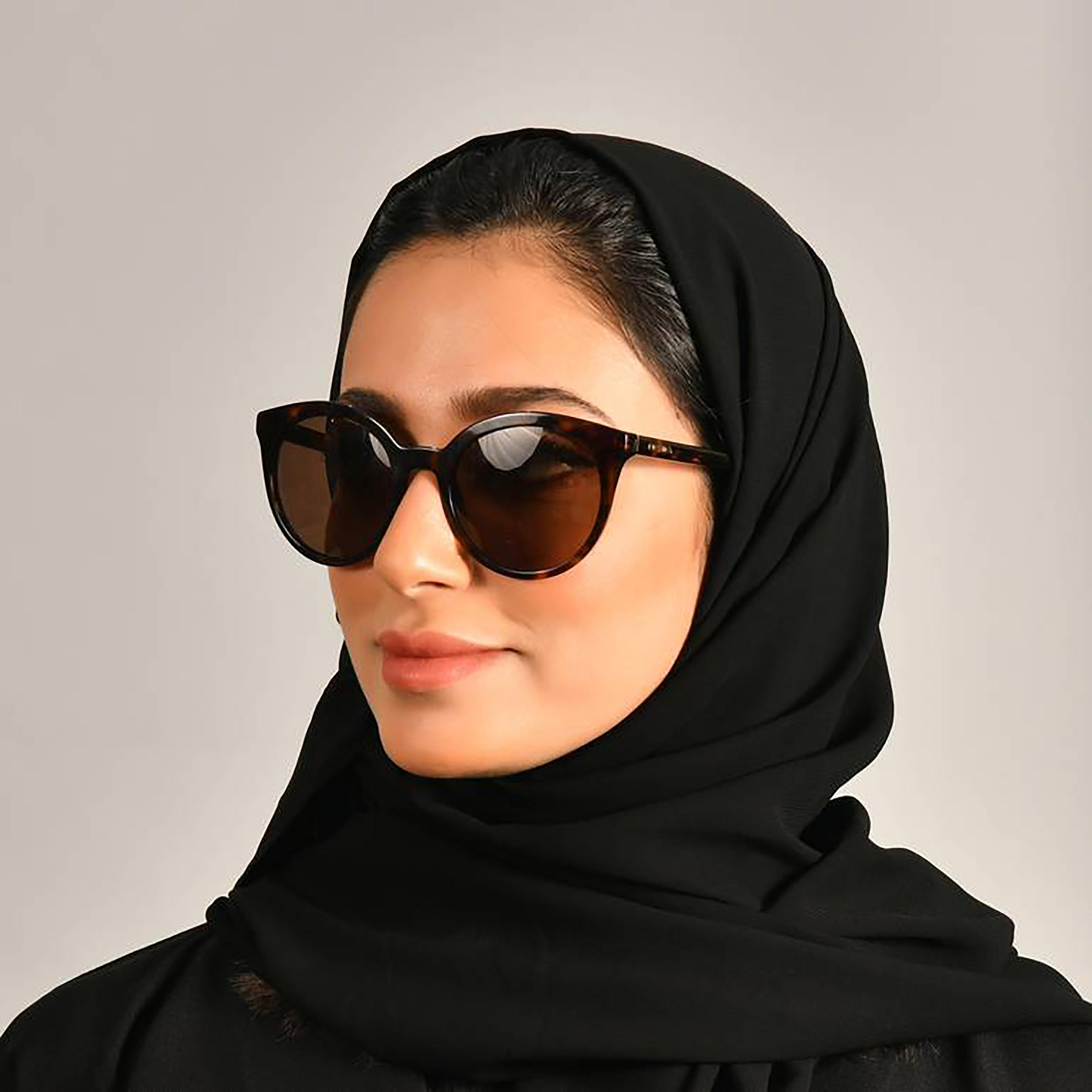 Hawraa Black Plain Crepe Hijab-women-arabicclothing-headscarf-hijab-image-2