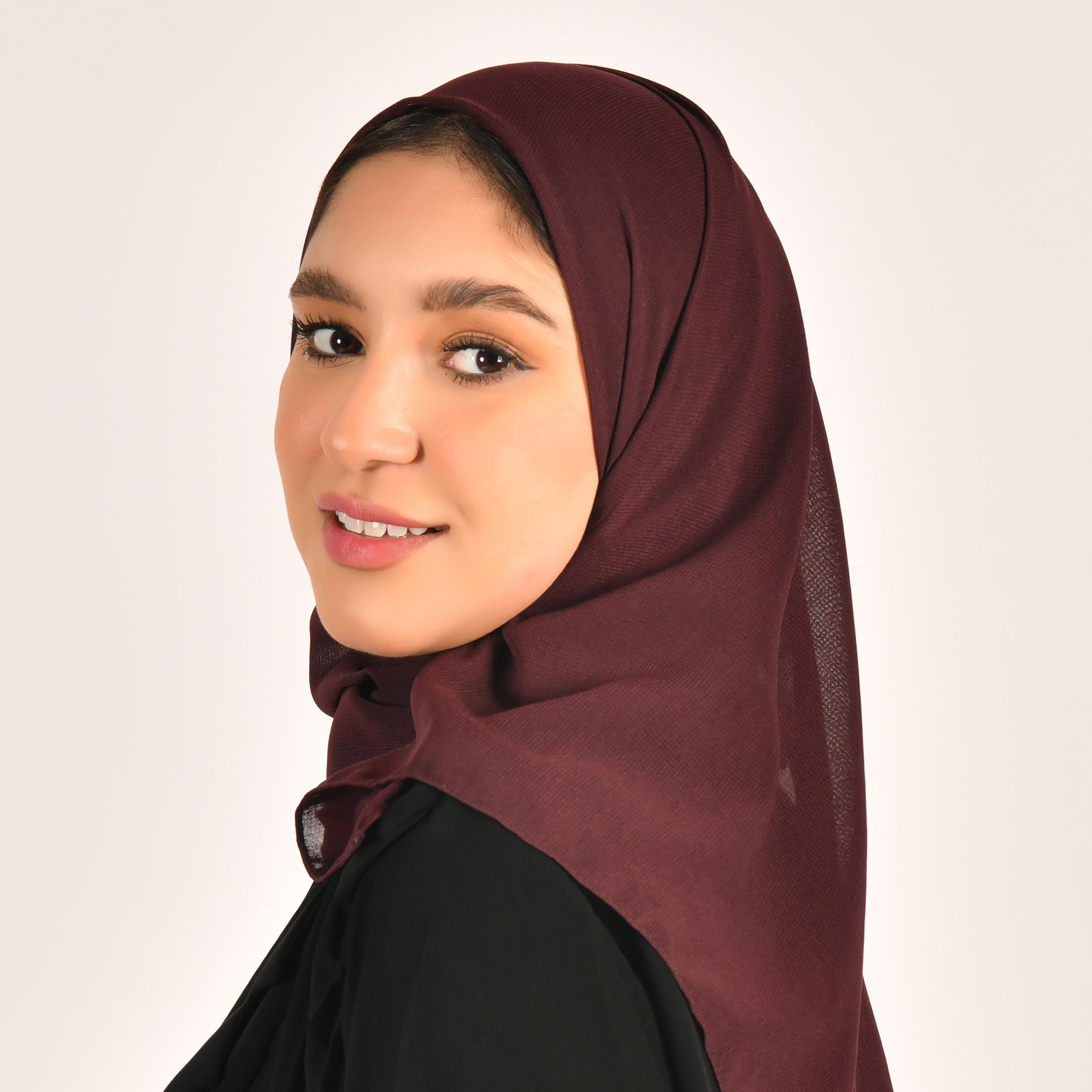 Hawraa Maroon Plain Satin Hijab-women-arabicclothing-headscarf-hijab-image-2
