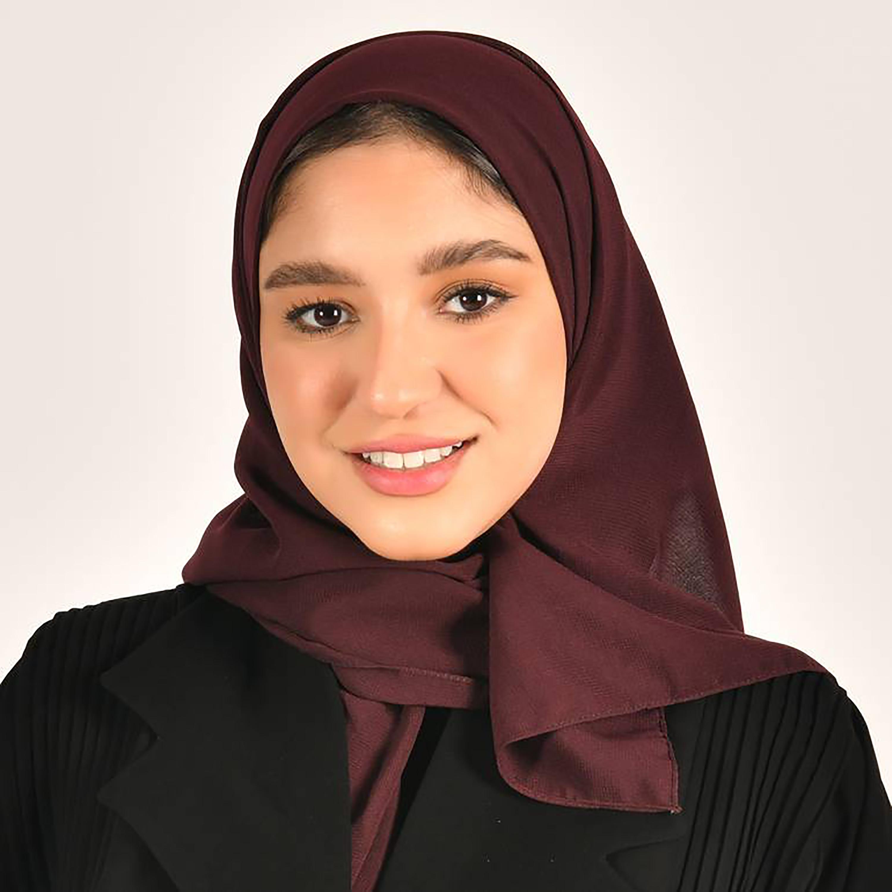 Hawraa Maroon Plain Satin Hijab-women-arabicclothing-headscarf-hijab-image-1