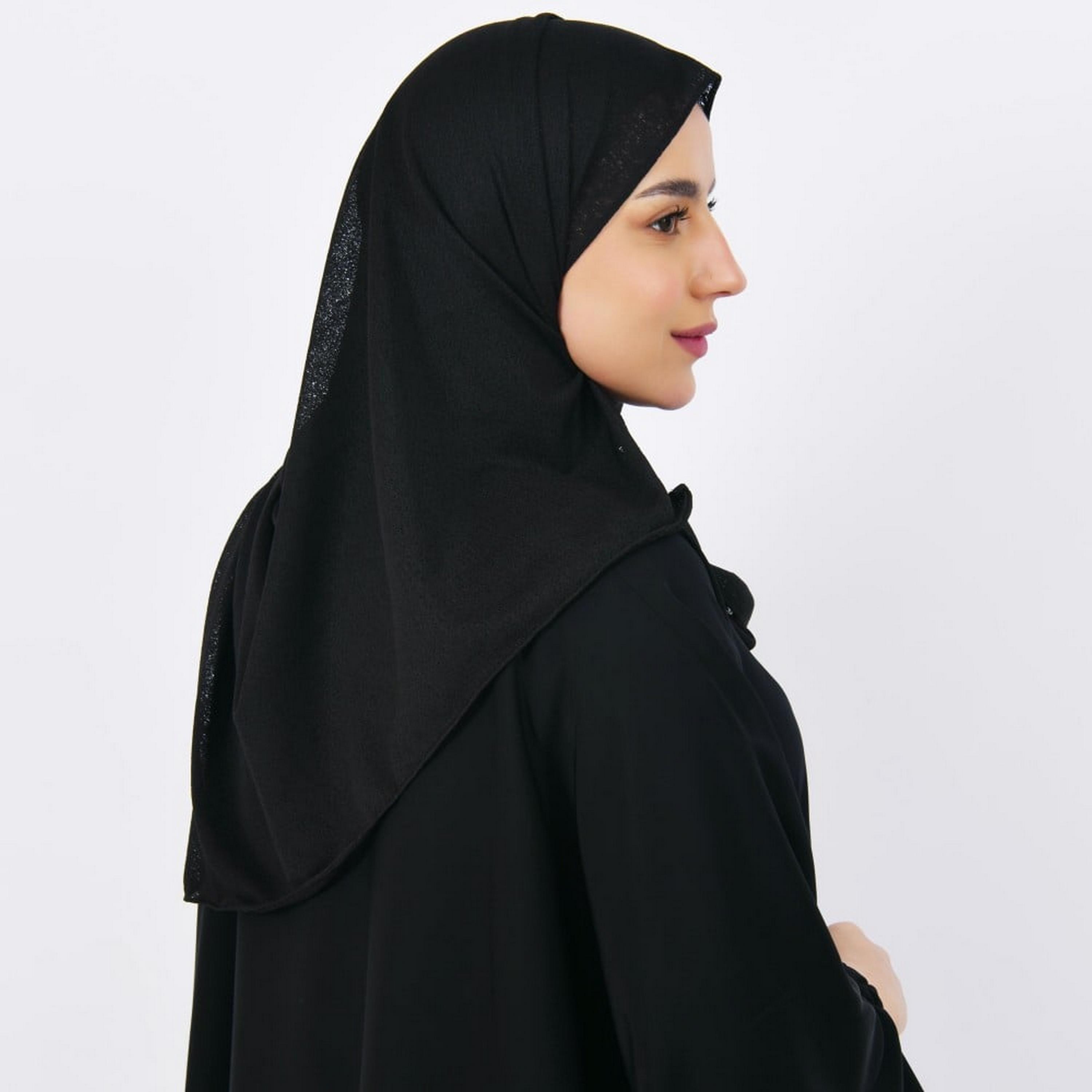 Lamha Black Crepe Women Hijab-women-arabicclothing-headscarf-hijab-image-6