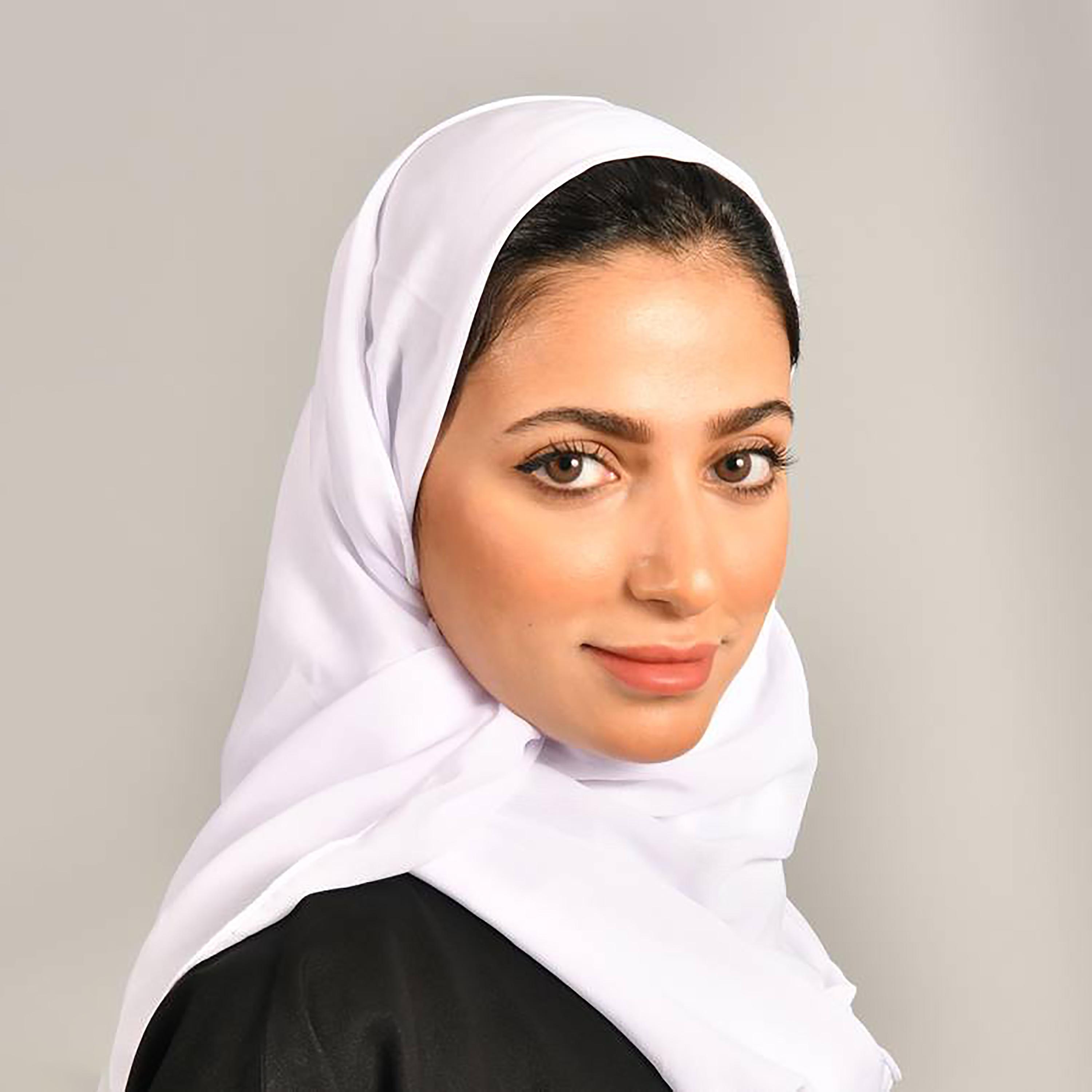 Hawraa White Plain Satin Hijab-women-arabicclothing-headscarf-hijab-image-3