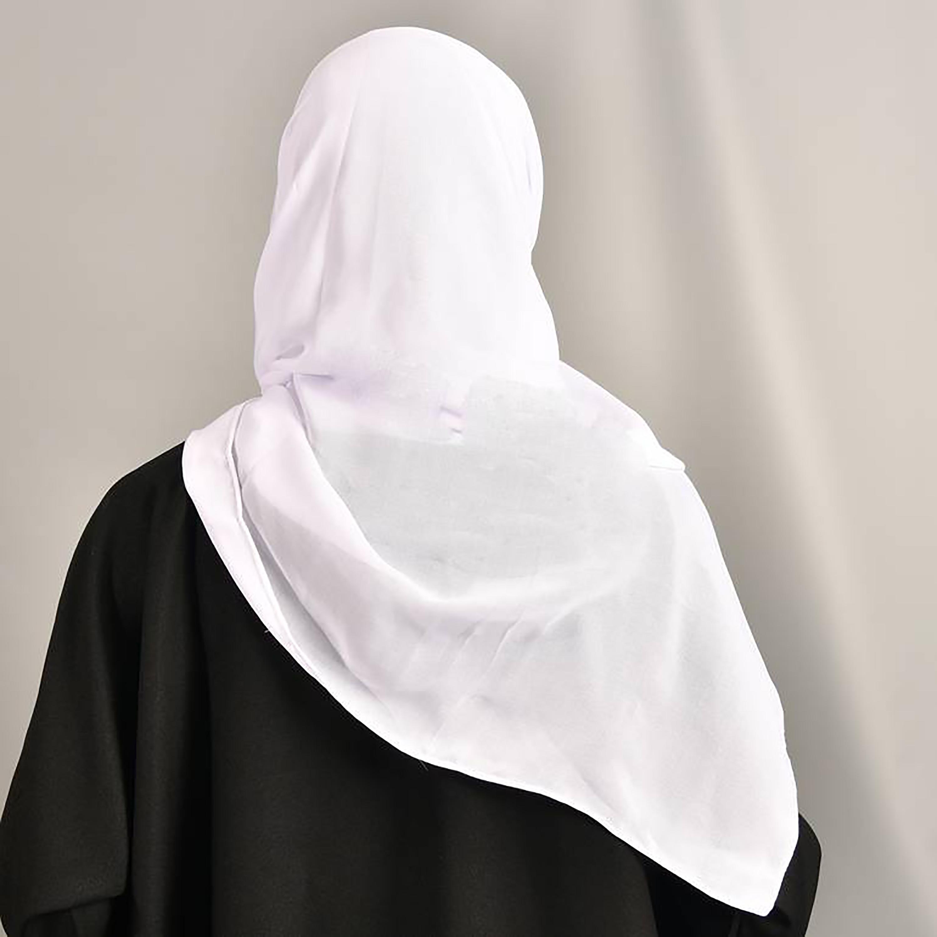 Hawraa White Plain Satin Hijab-women-arabicclothing-headscarf-hijab-image-4