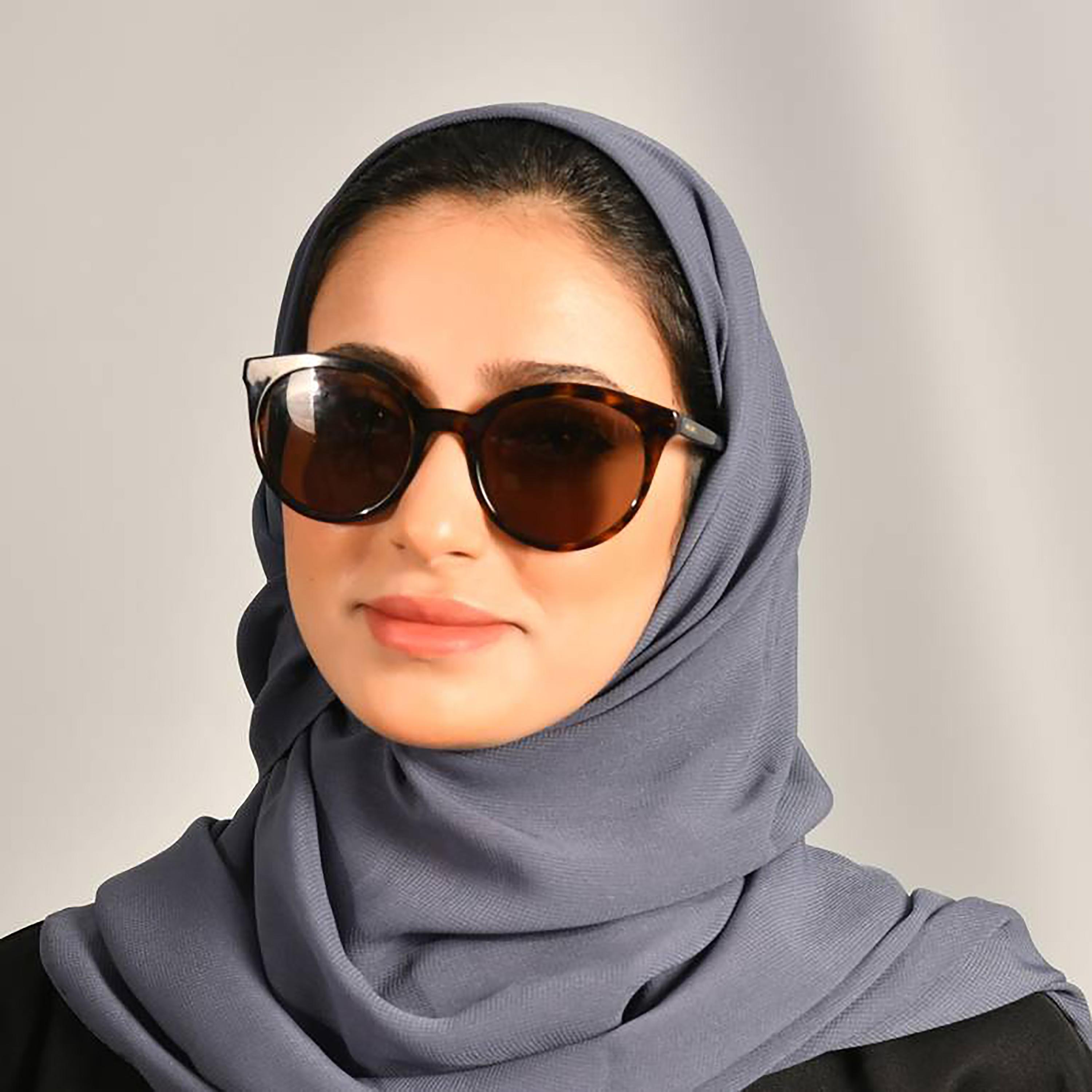 Hawraa Grey Plain Satin Hijab-women-arabicclothing-headscarf-hijab-image-2