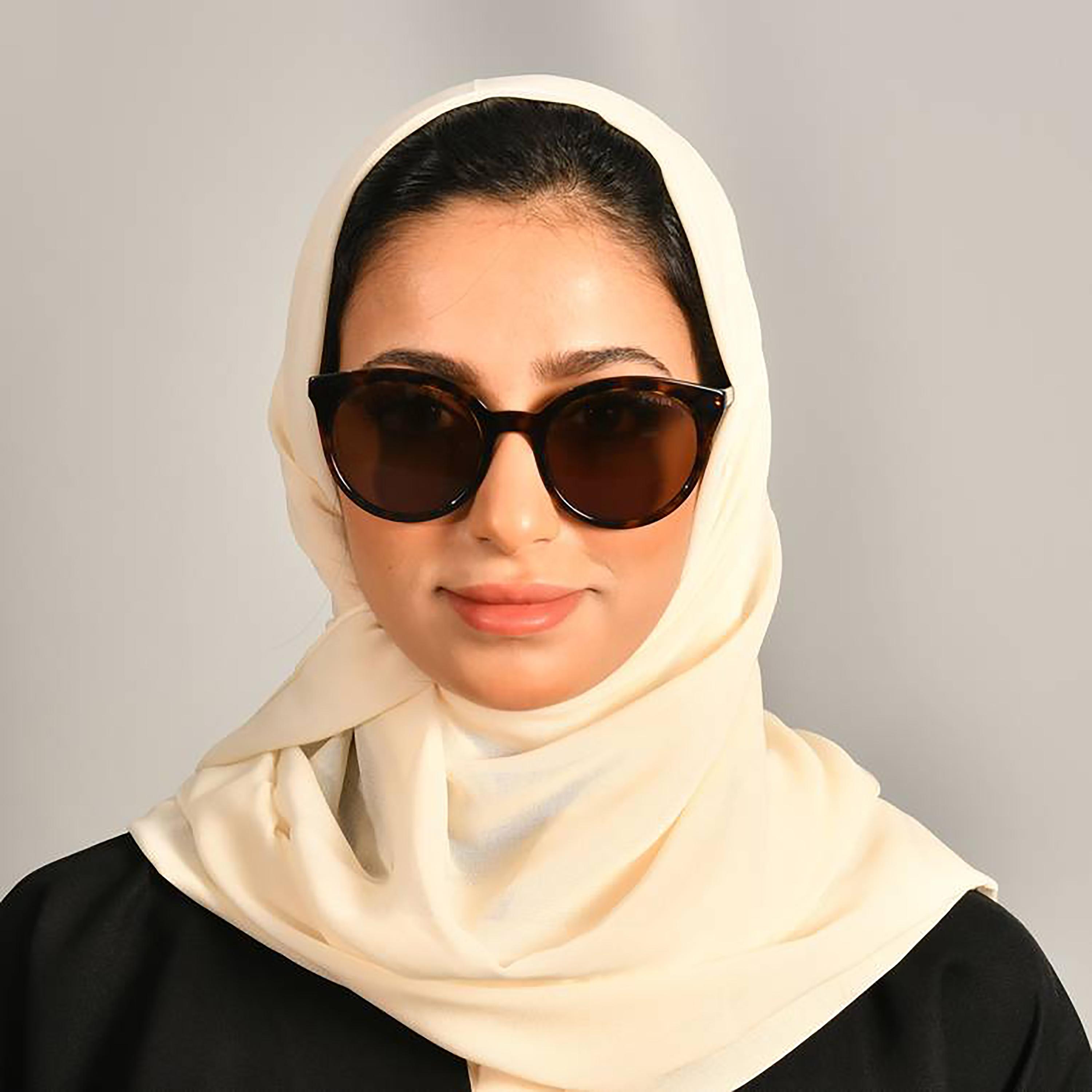 Hawraa Cream Plain Satin Hijab-women-arabicclothing-headscarf-hijab-image-1