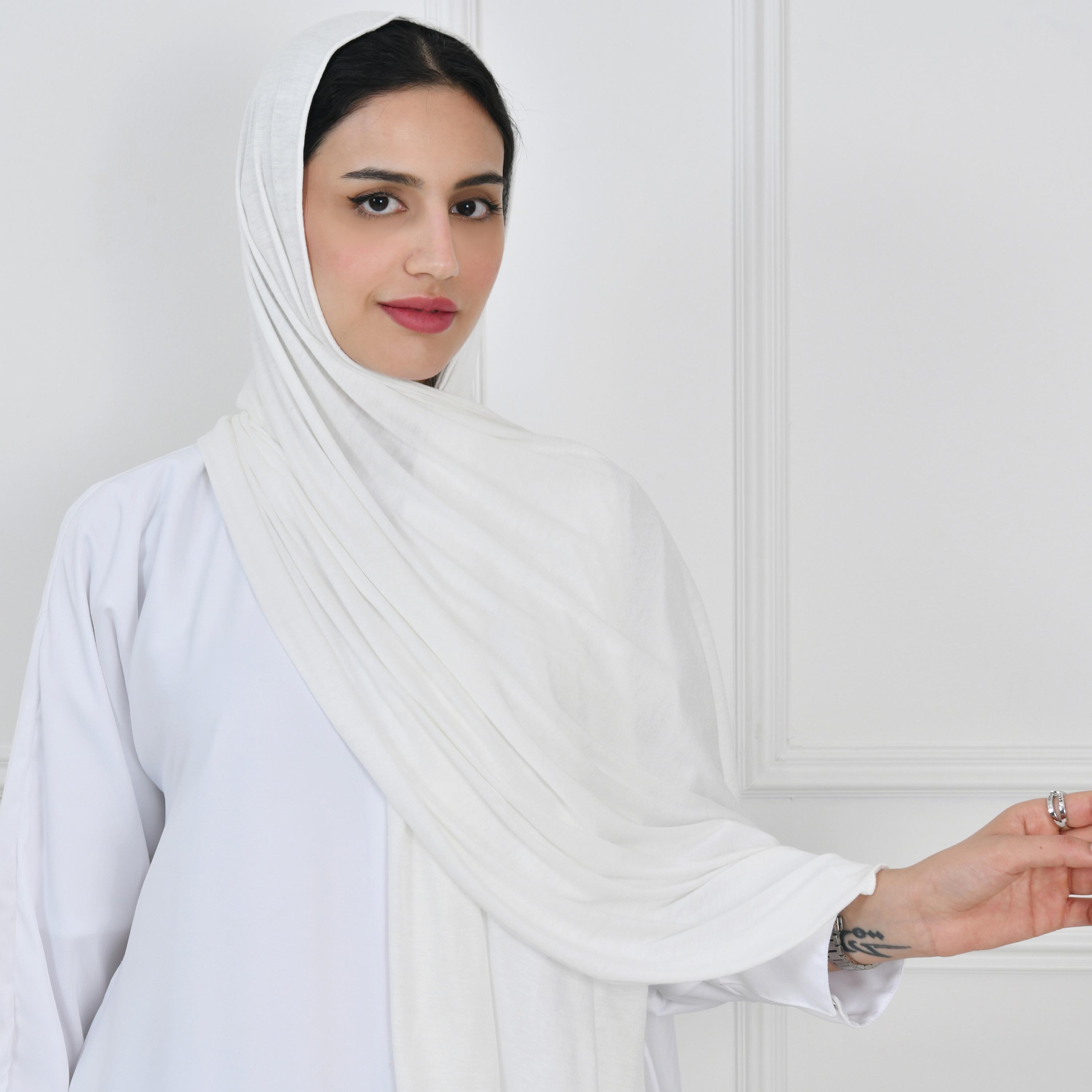 Hawraa White Silk Women Hijab-women-arabicclothing-headscarf-hijab-image-3