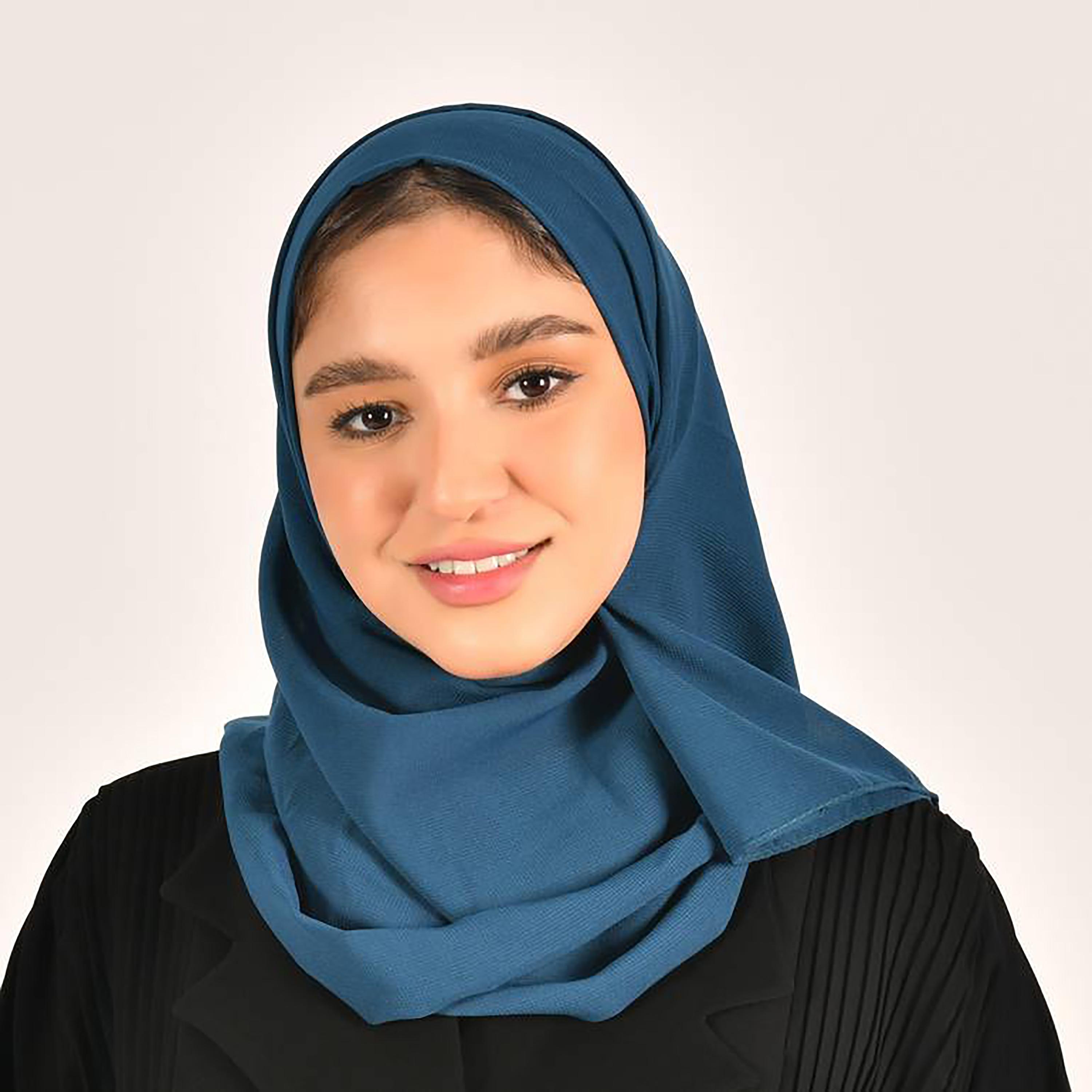 Hawraa Teal Plain Satin Hijab-women-arabicclothing-headscarf-hijab-image-1