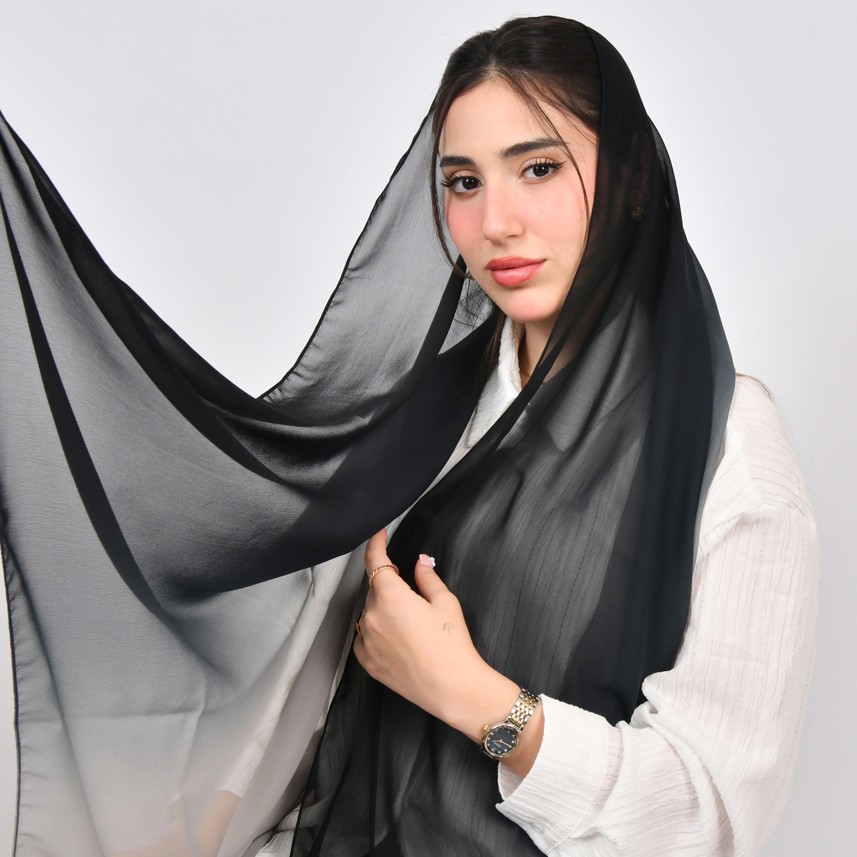 Hawraa Ombre Chiffon Women's Veil-women-arabicclothing-headscarf-hijab-image-2