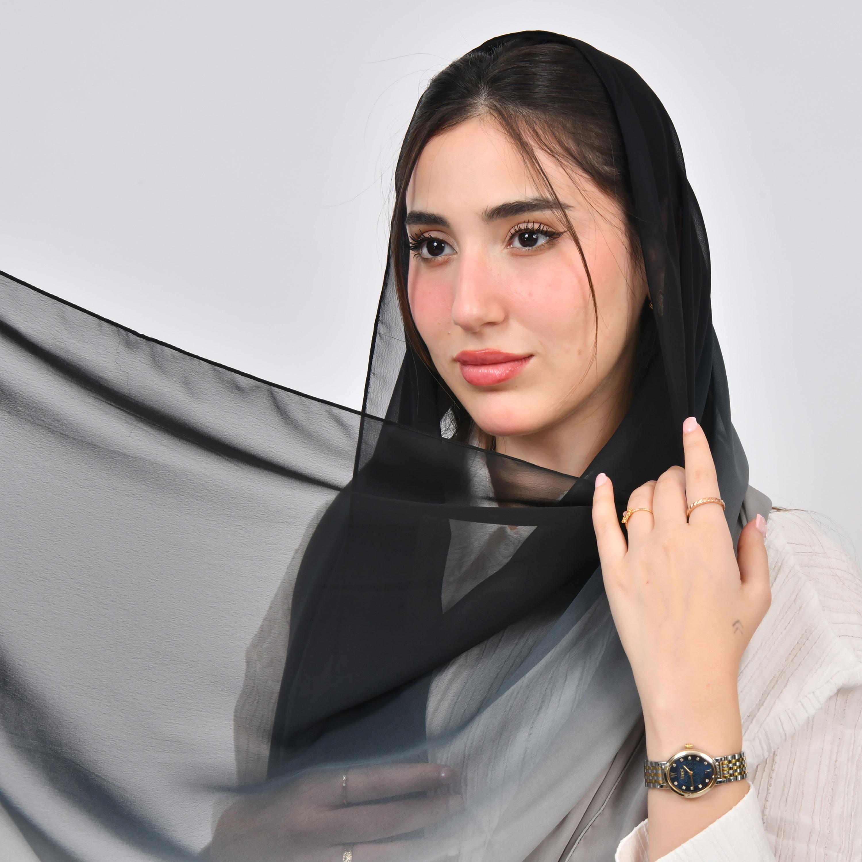 Hawraa Ombre Chiffon Women's Veil-women-arabicclothing-headscarf-hijab-image-3