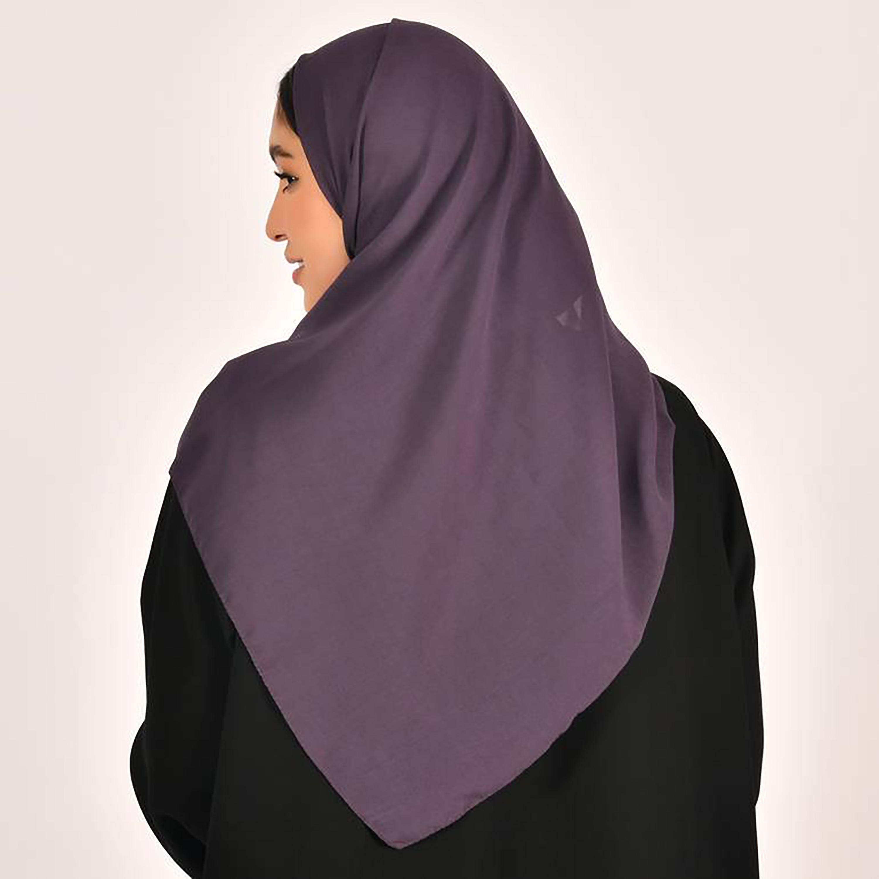 Hawraa Purple Plain Satin Hijab-women-arabicclothing-headscarf-hijab-image-4