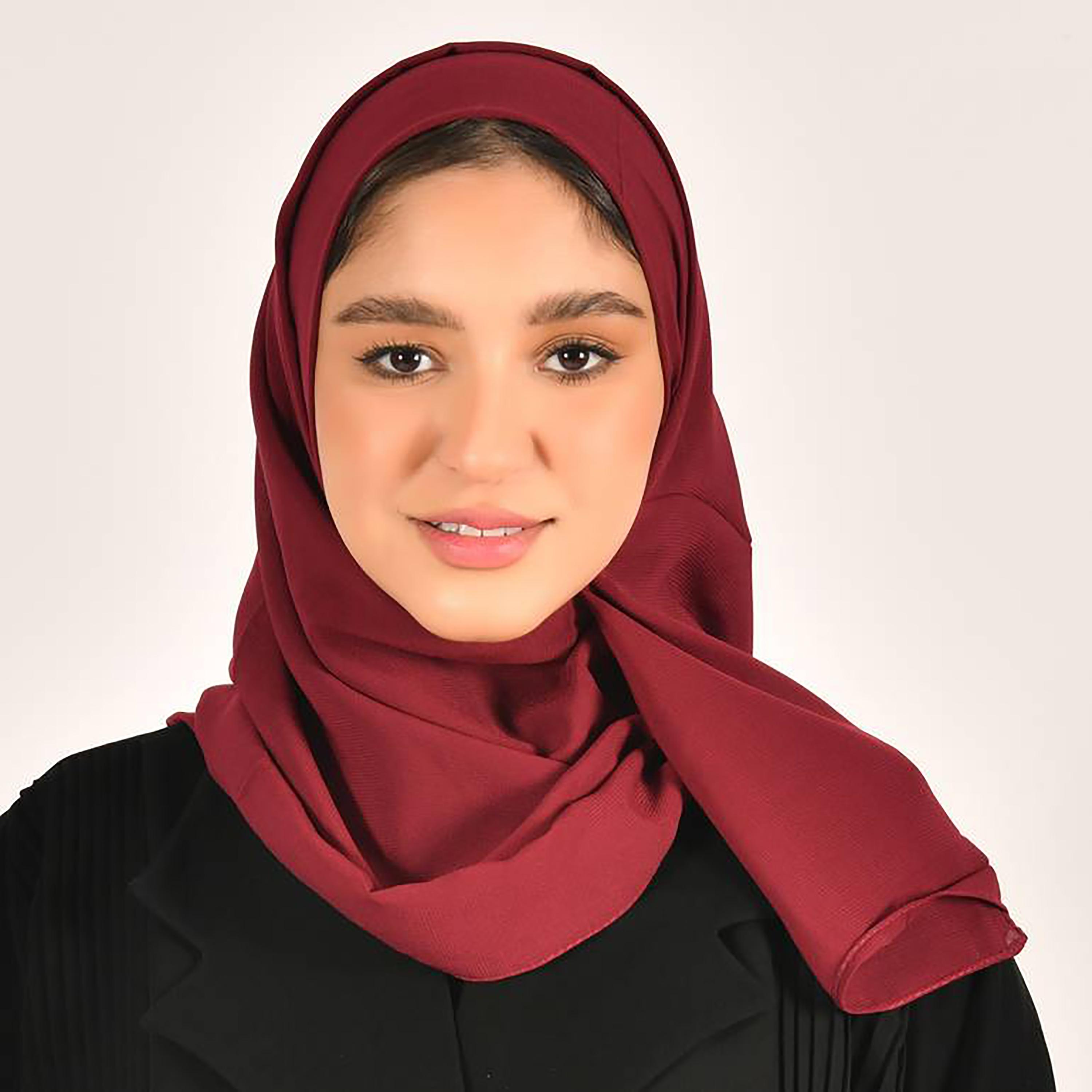 Hawraa Maroon Plain Satin Hijab-women-arabicclothing-headscarf-hijab-image-1
