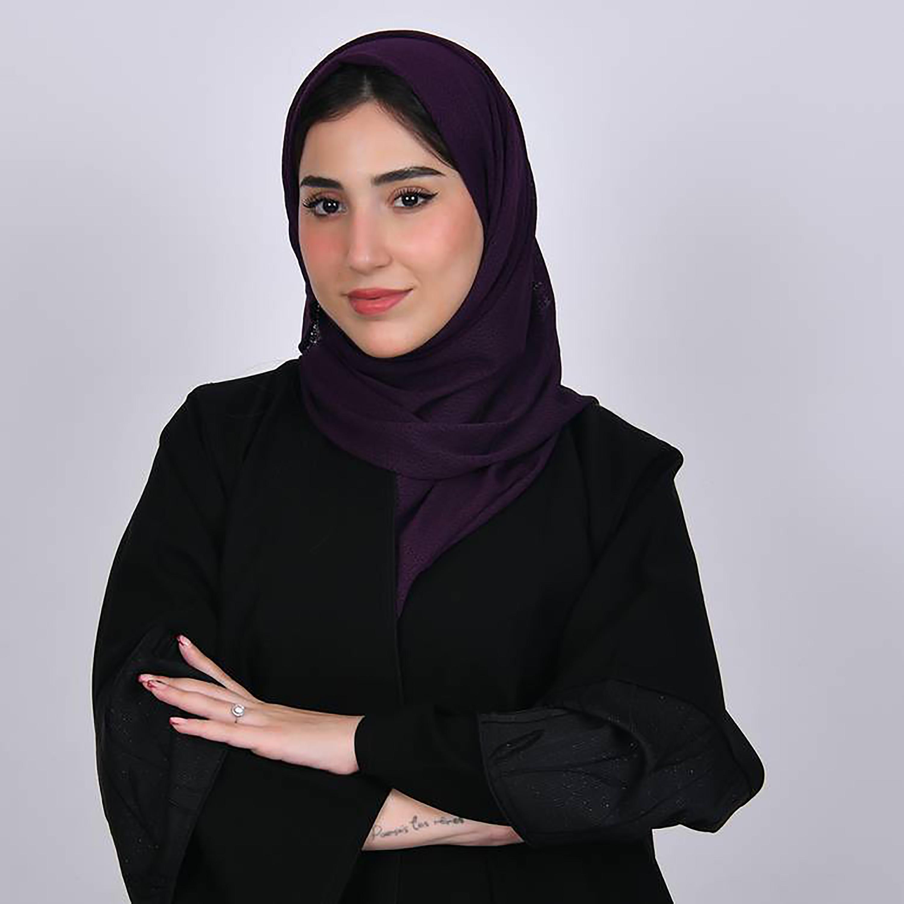 Hawraa Purple Plain Crepe Hijab-women-arabicclothing-headscarf-hijab-image-1