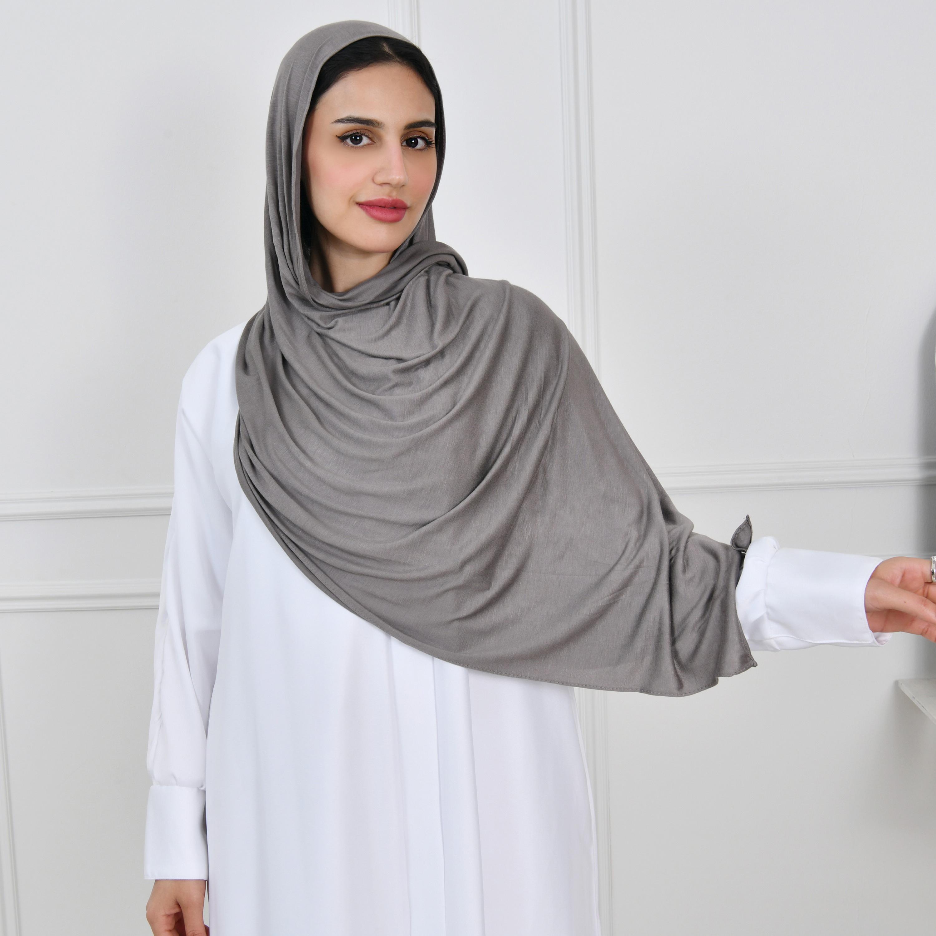 Hawraa Grey Women Hijab-women-arabicclothing-headscarf-hijab-image-1