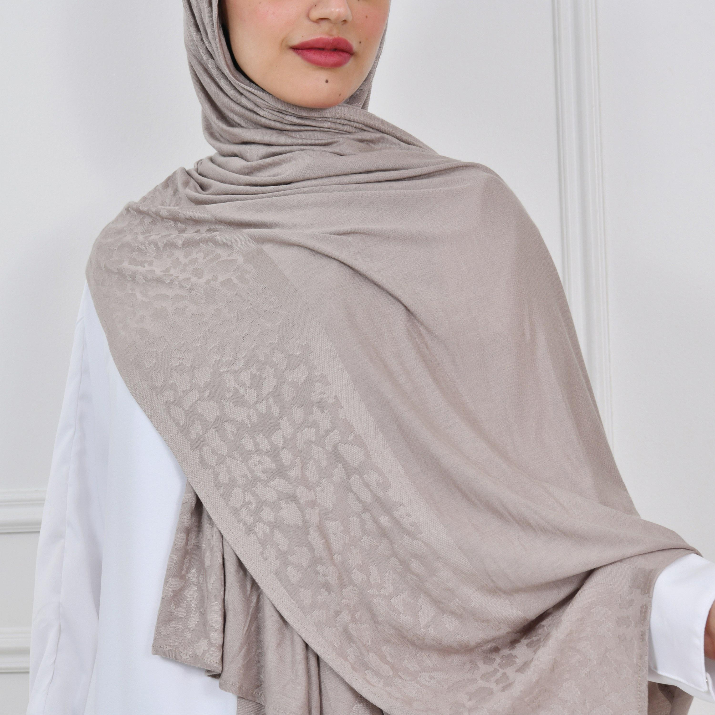 Hawraa Leopard Skin Beige Women Hijab-women-arabicclothing-headscarf-hijab-image-2