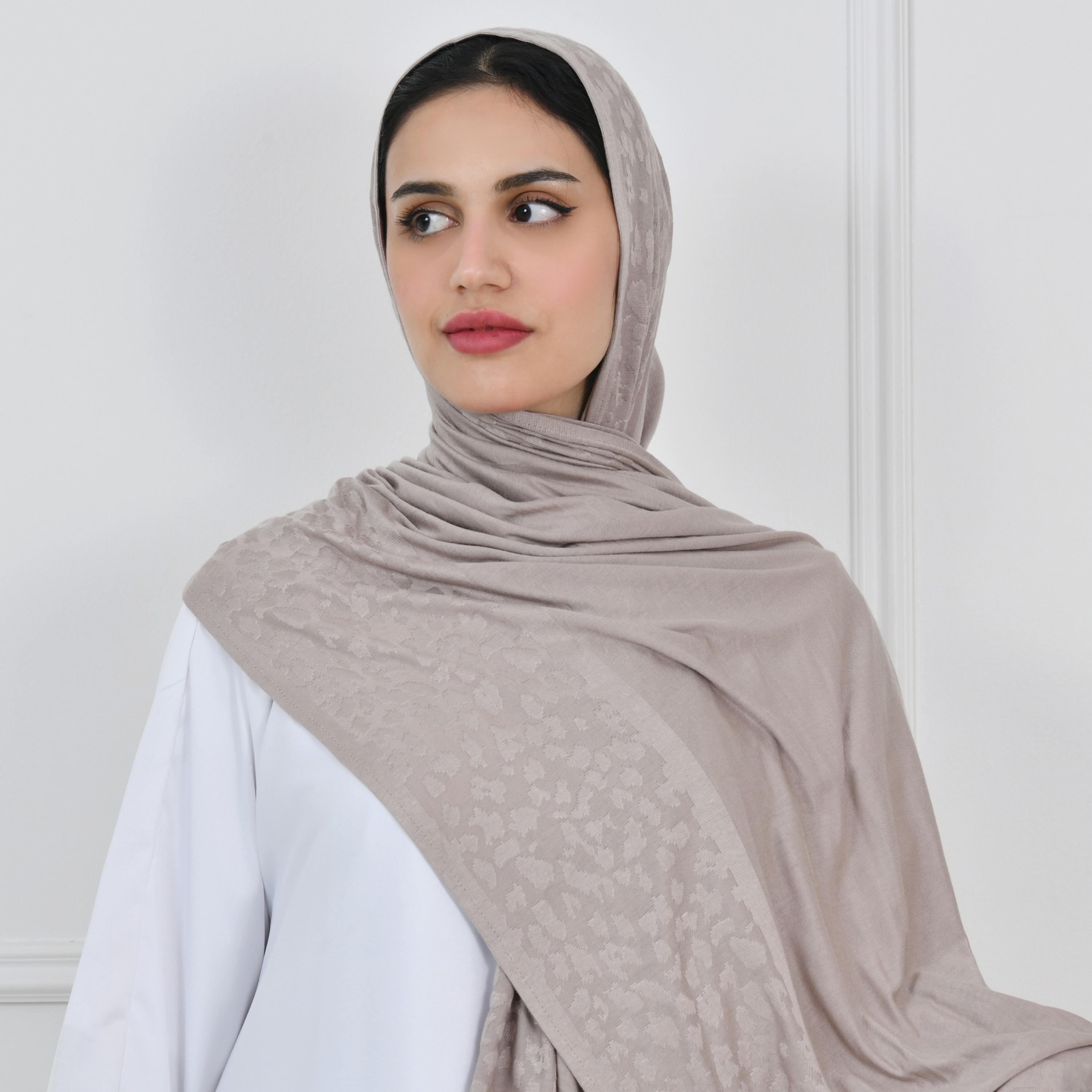 Hawraa Leopard Skin Beige Women Hijab-women-arabicclothing-headscarf-hijab-image-4
