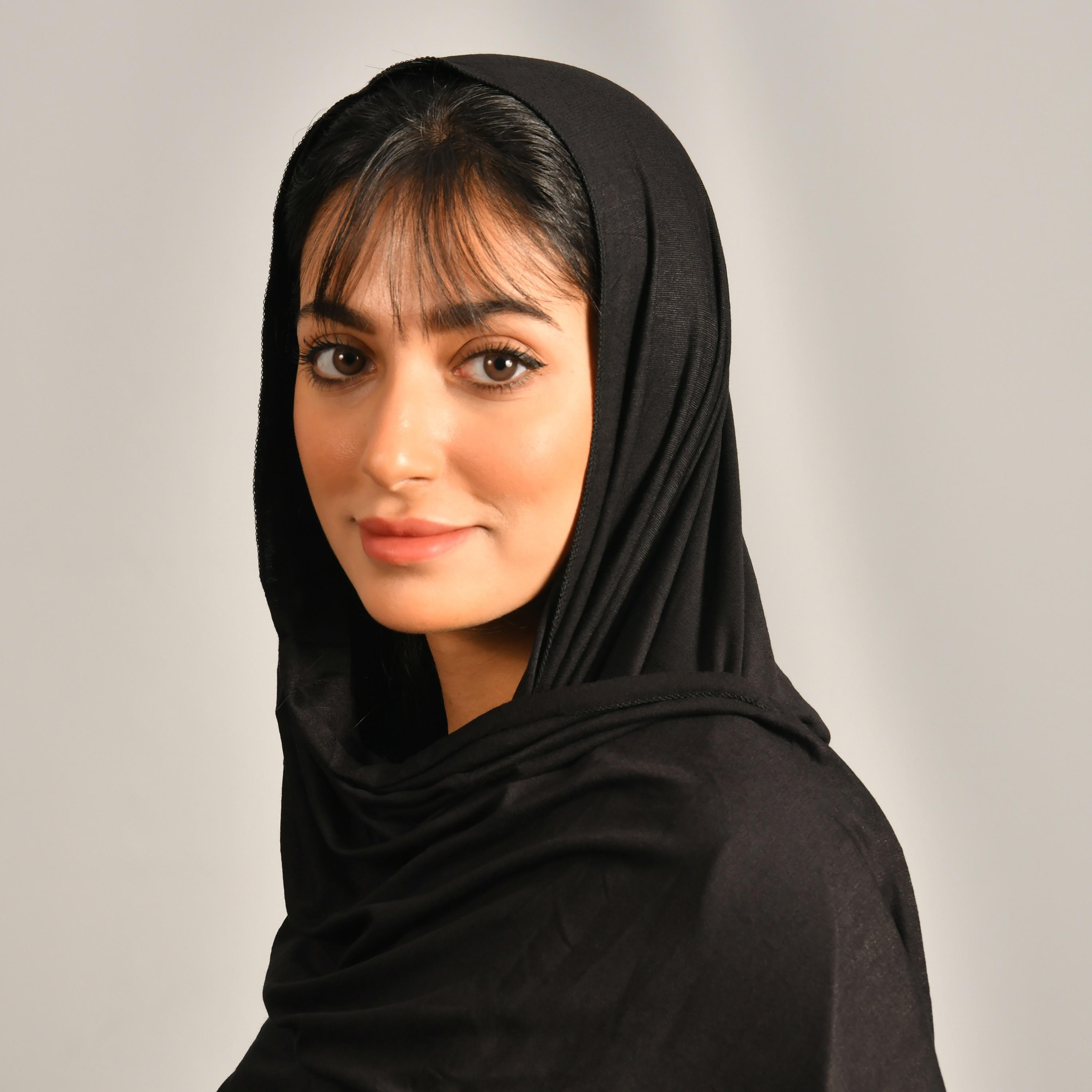 Hawraa Black Linen Women's Hijab-women-arabicclothing-headscarf-hijab-image-3