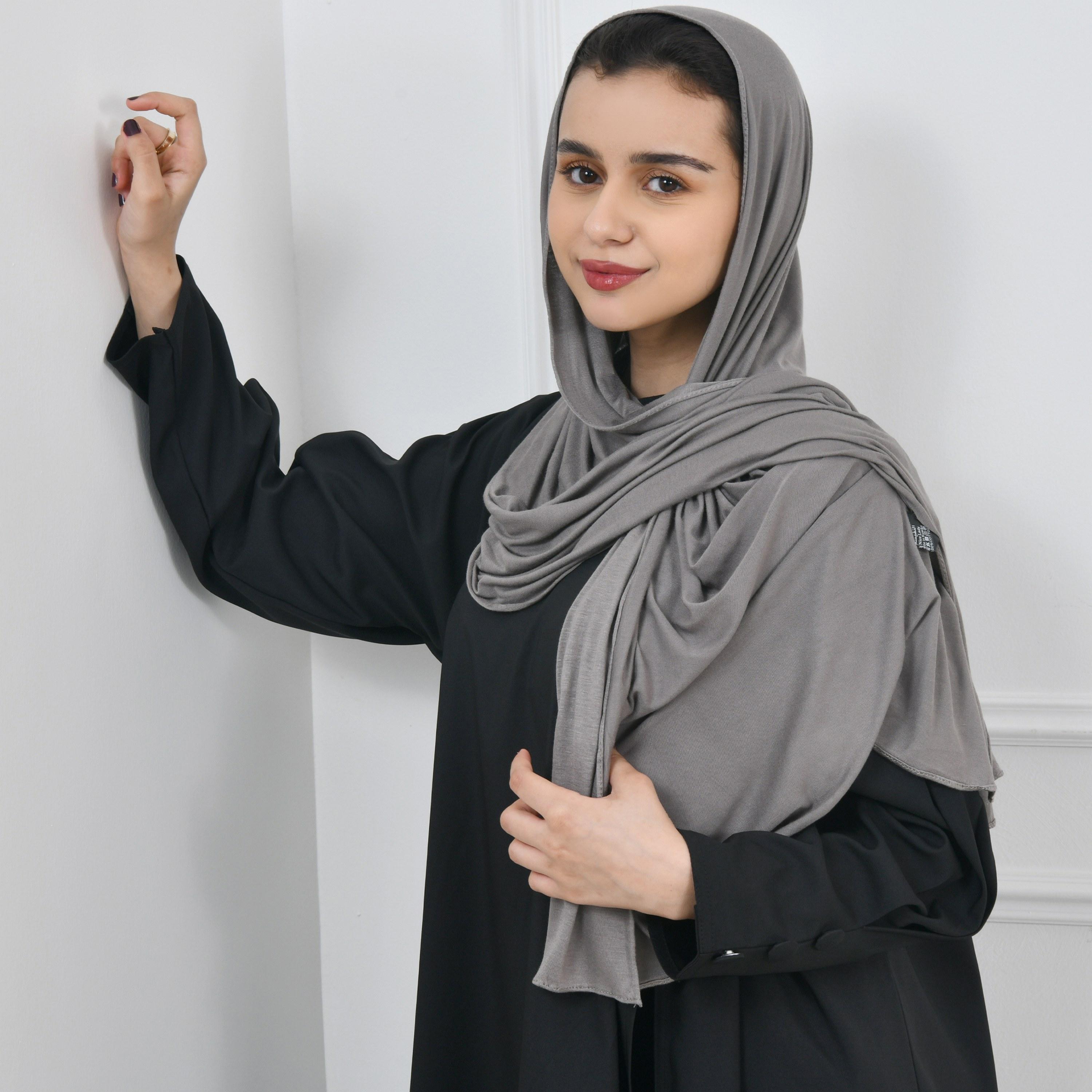 Hawraa Grey Women Hijab-women-arabicclothing-headscarf-hijab-image-1